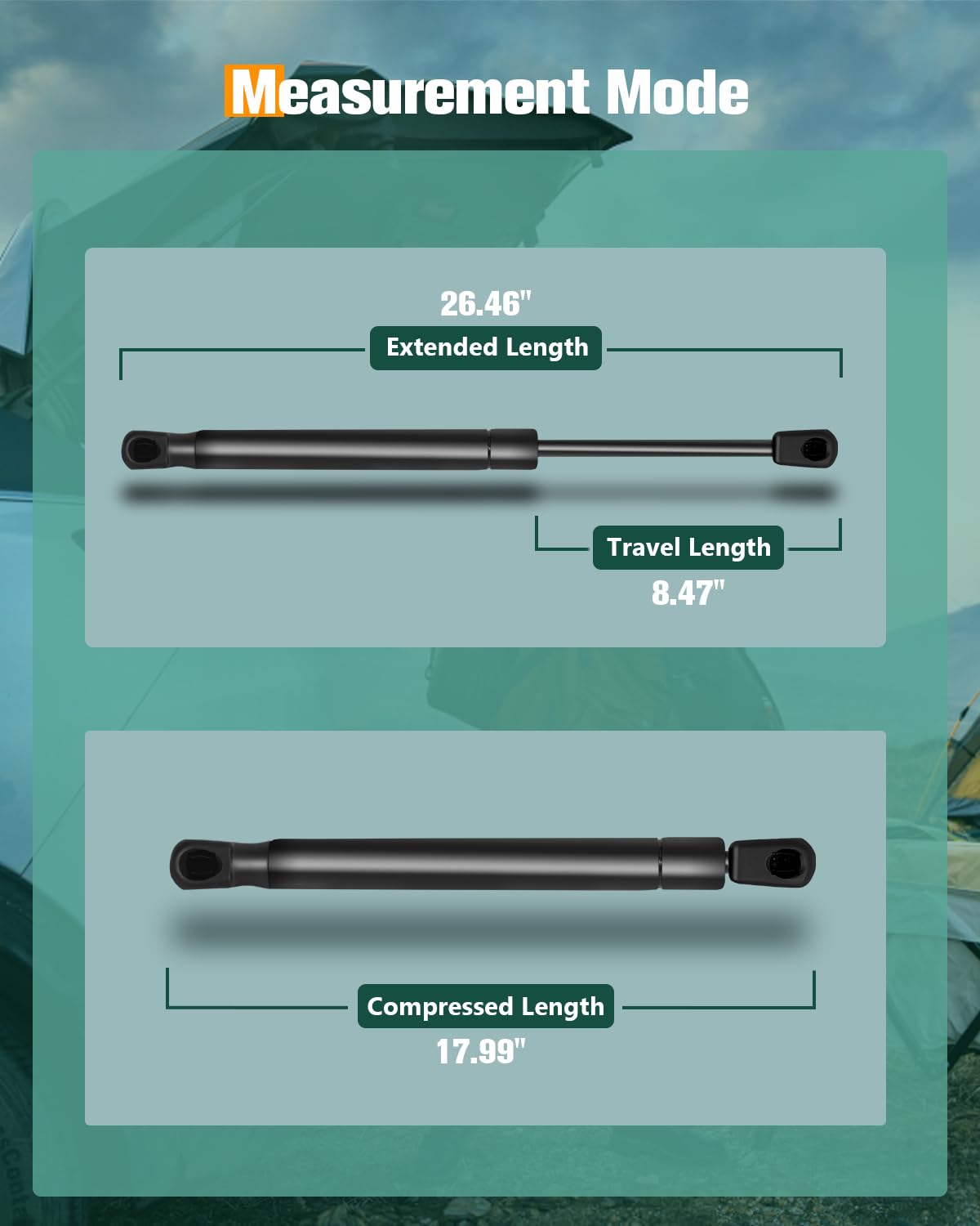 Scitoo Trunk Lift Supports Replacement Struts Gas Springs Shocks Fit For Mitsubishi Lancer 2.0L 2008-2017,For Mitsubishi Lancer