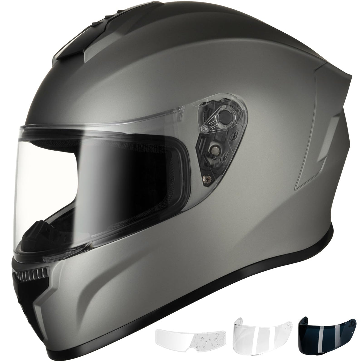 Favoto Full Face Motorcycle Helmet, Dot Approved Lightweight Helmet, Anti-Fog Film Included, Cascos Para Motos For Adults Men Wo