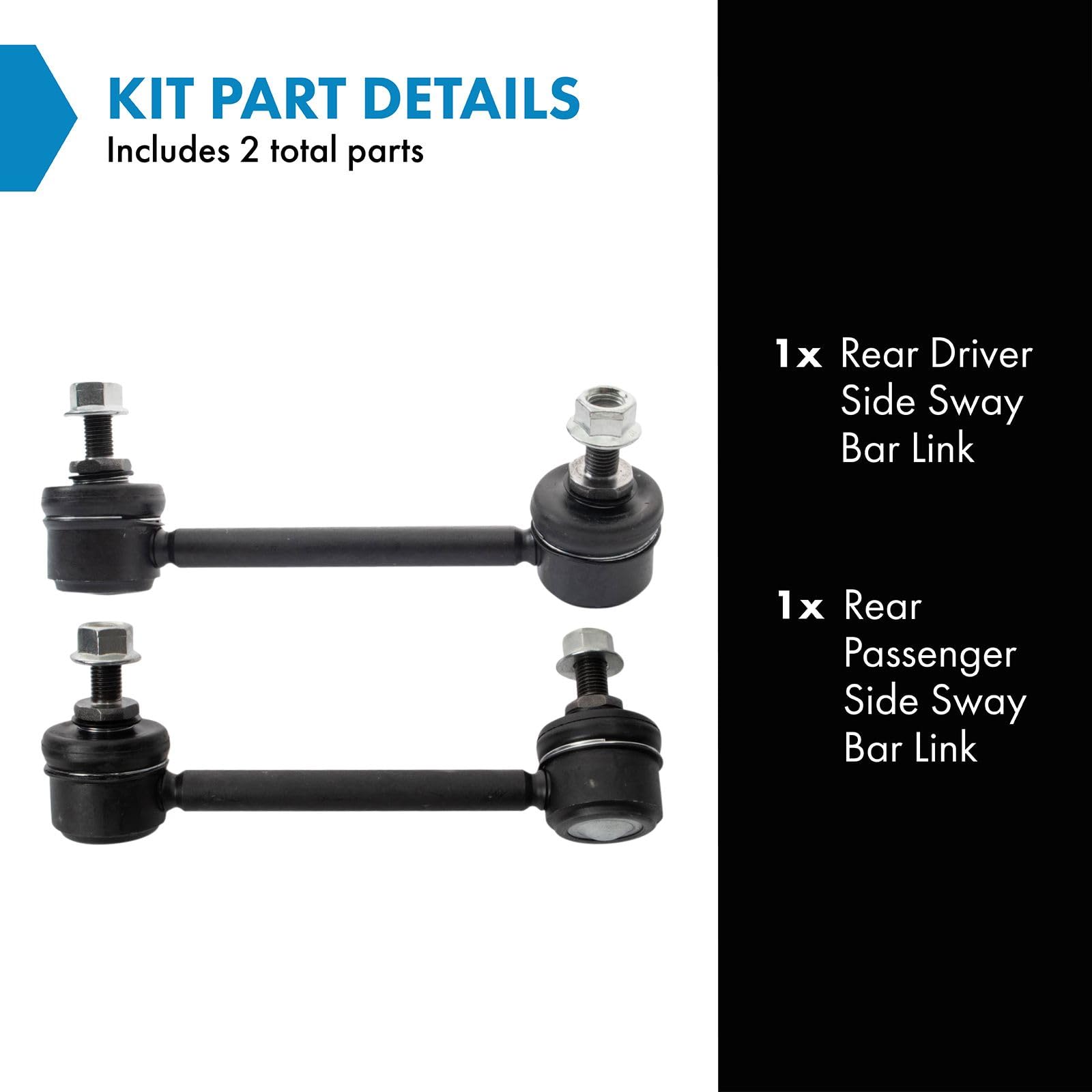 Trq Rear Sway Bar Stabilizer Link Set Compatible With 2014-2018 Mazda 3 2014-2020 6 2013-2020 Cx-5 2016-2020 Cx-9