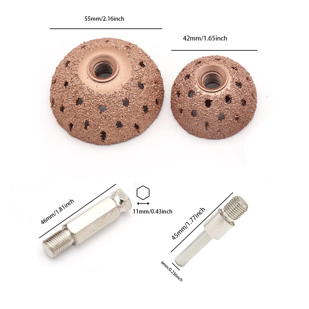 Ausfyyam Tire Repair Patch Tools Tire Buffing Wheels 42 Mm 55 Mm Tungsten Steel Buffing Wheel With Tire Patch Roller Scraping Cutter For Car Tire Grinding Polishing Accessories Kit