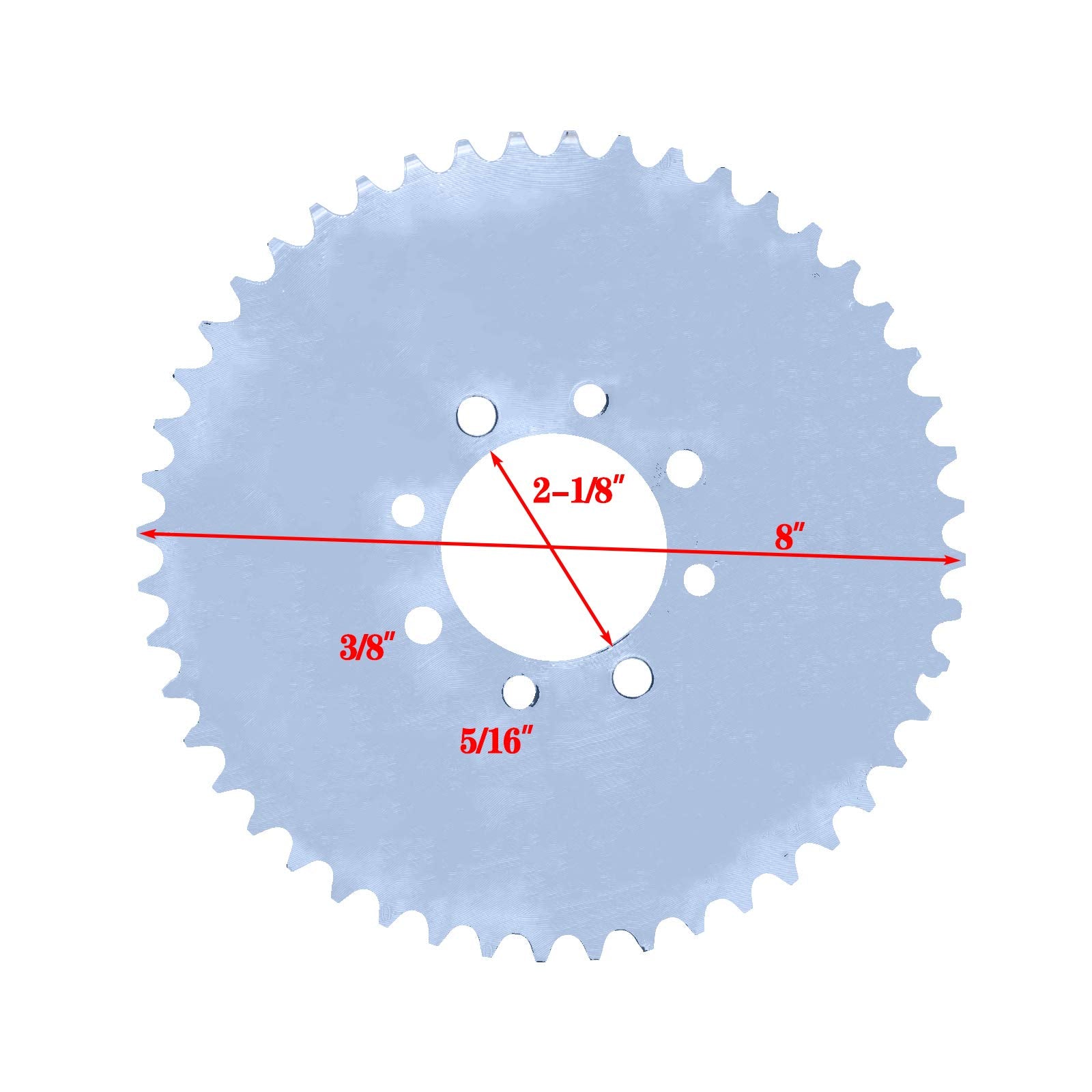 Gekufa Go Kart Sprocket,48 Tooth For 40/41/420 Chain,Sprocket For Go Karts And Mini Bikes