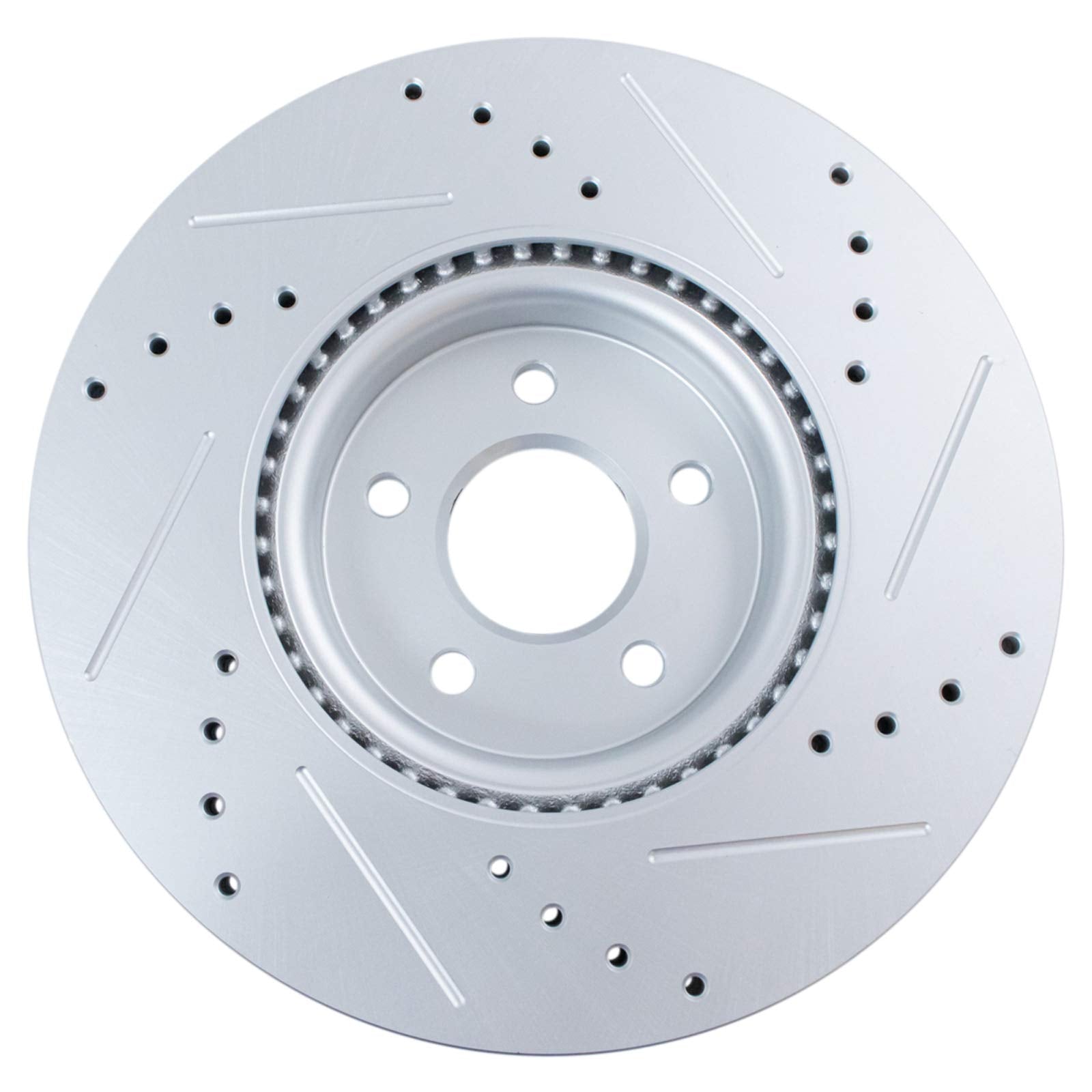 Trq Front Performance Brake Rotor Drilled Slotted Pair Set For 2006-2013 Volvo C70 / 2013-2018 Ford Escape / 2013-2016 Ford Focu