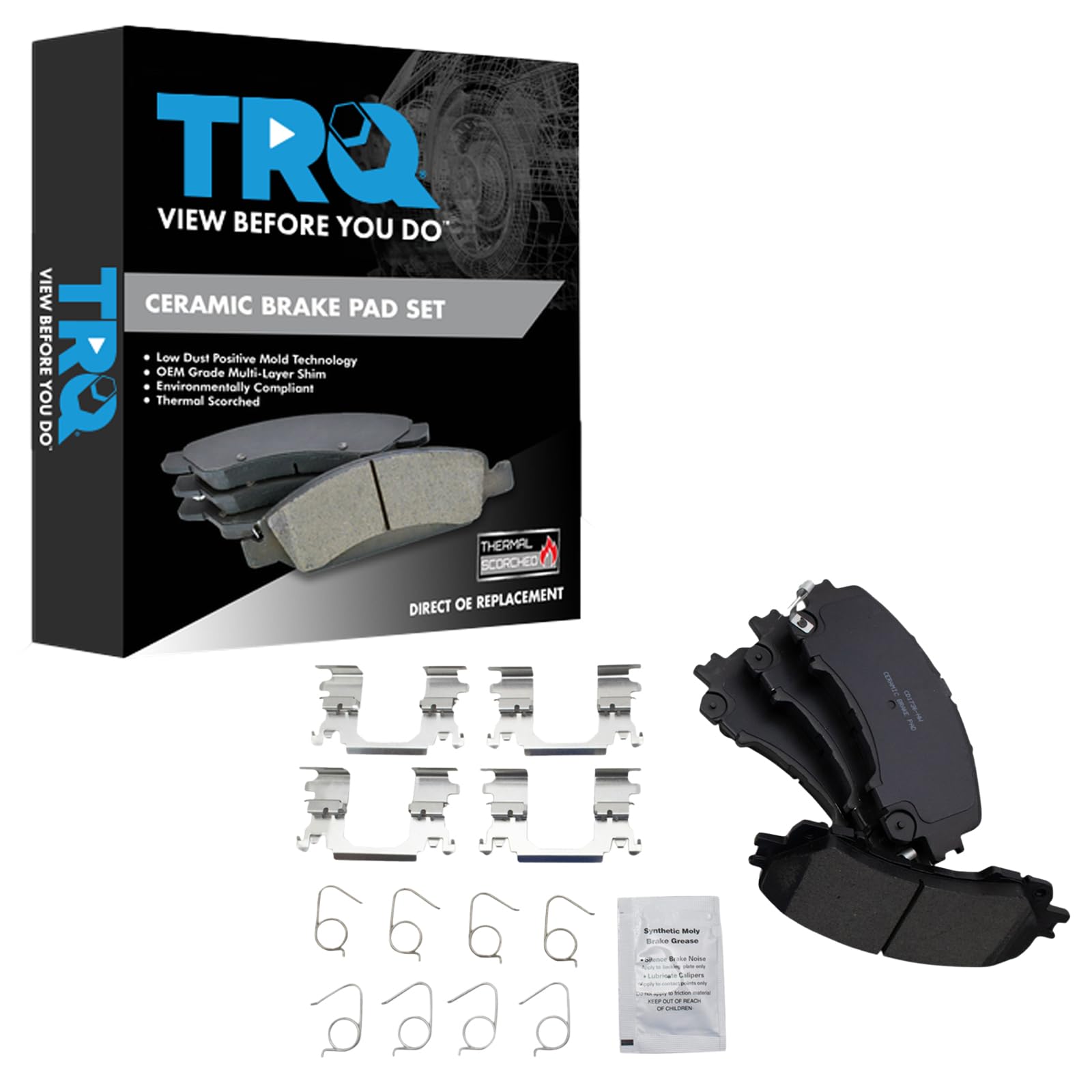 Trq Front Brake Pads Ceramic Compatible With 2014-2020 Infiniti Q50 2017 Q60 2016-2020 Qx50 2014-2019 Nissan Rogue