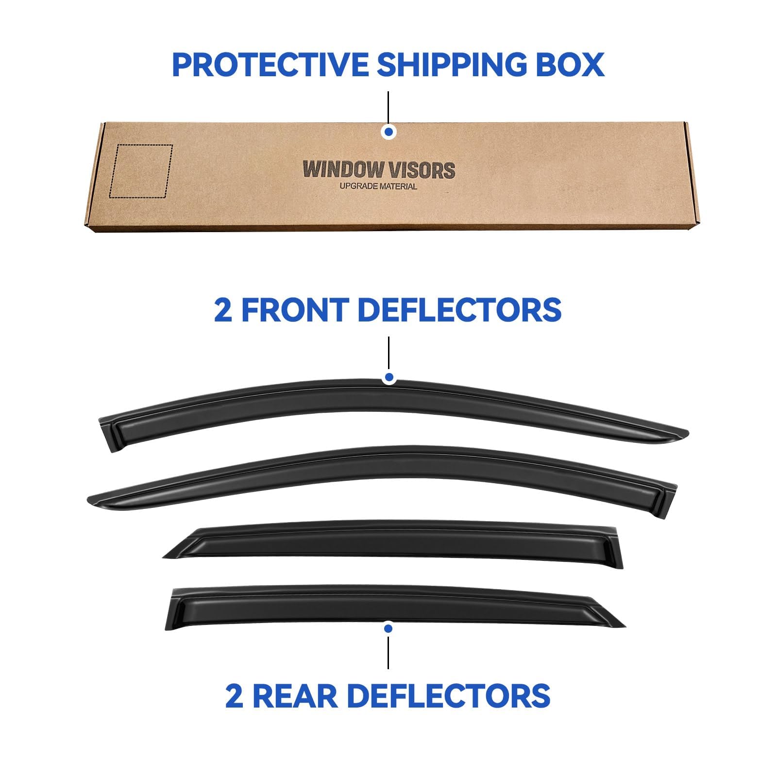 Window Visors Rain Guards Shield for 2021 2022 2023 2024 2025 Hyundai Elantra, Out-Channel Window Vent Wind Deflectors Visors Sh