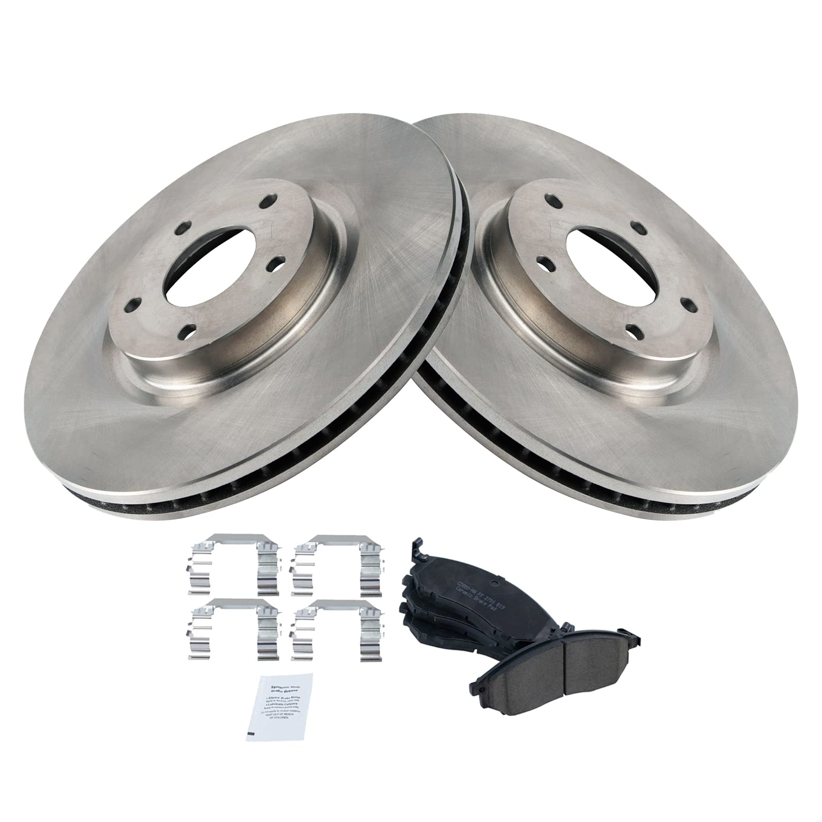 Trq Front Ceramic Disc Brake Pads & Rotor Kit For Infiniti Nissan New