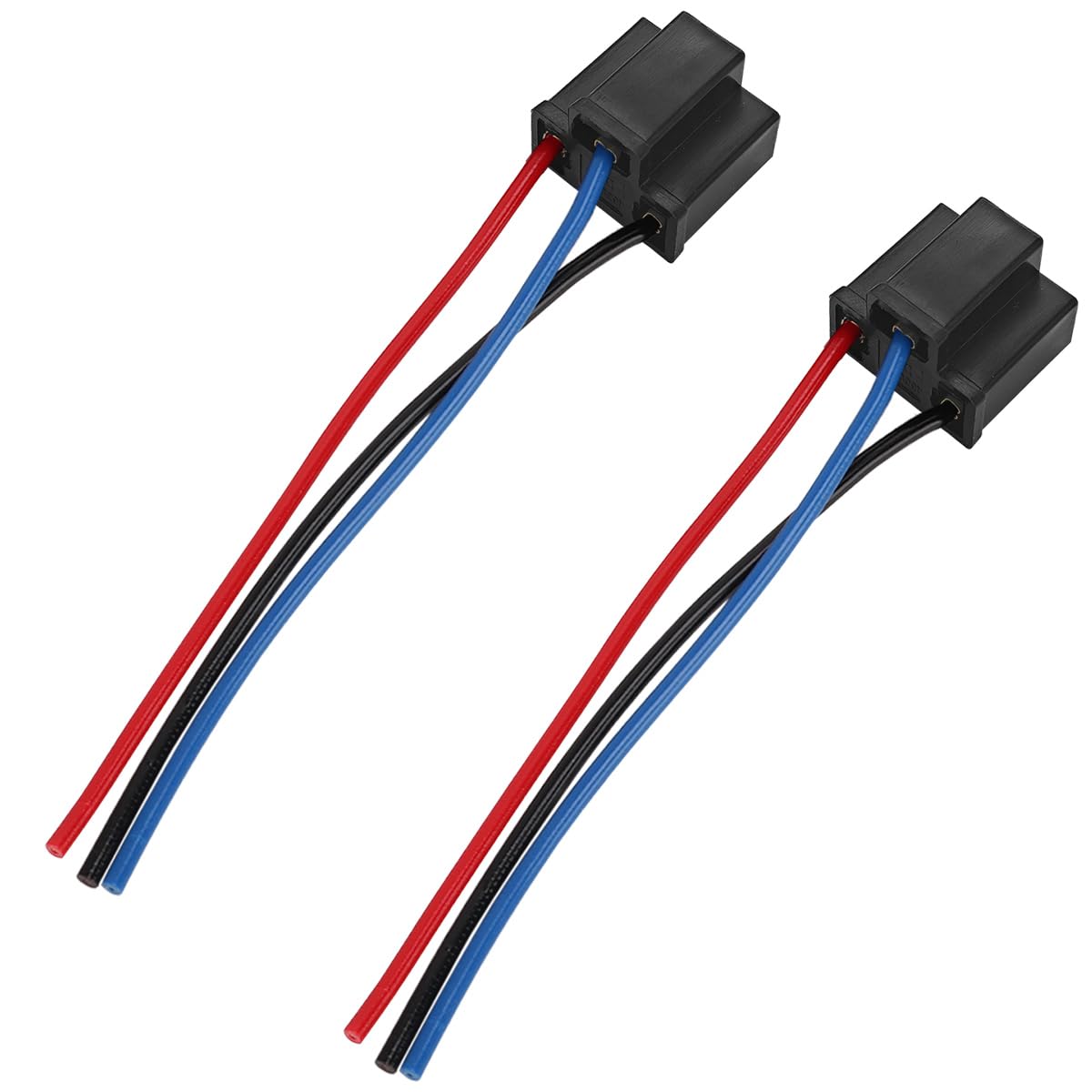 Bittwee Headlight Wire Socket Connector, 2 Pcs H4 Male/Female Power Plug, 3 Wire Way Automotive Waterproof Electrical Connectors, Light Holder Wiring Pigtail Adapter, Fit For Truck Marine
