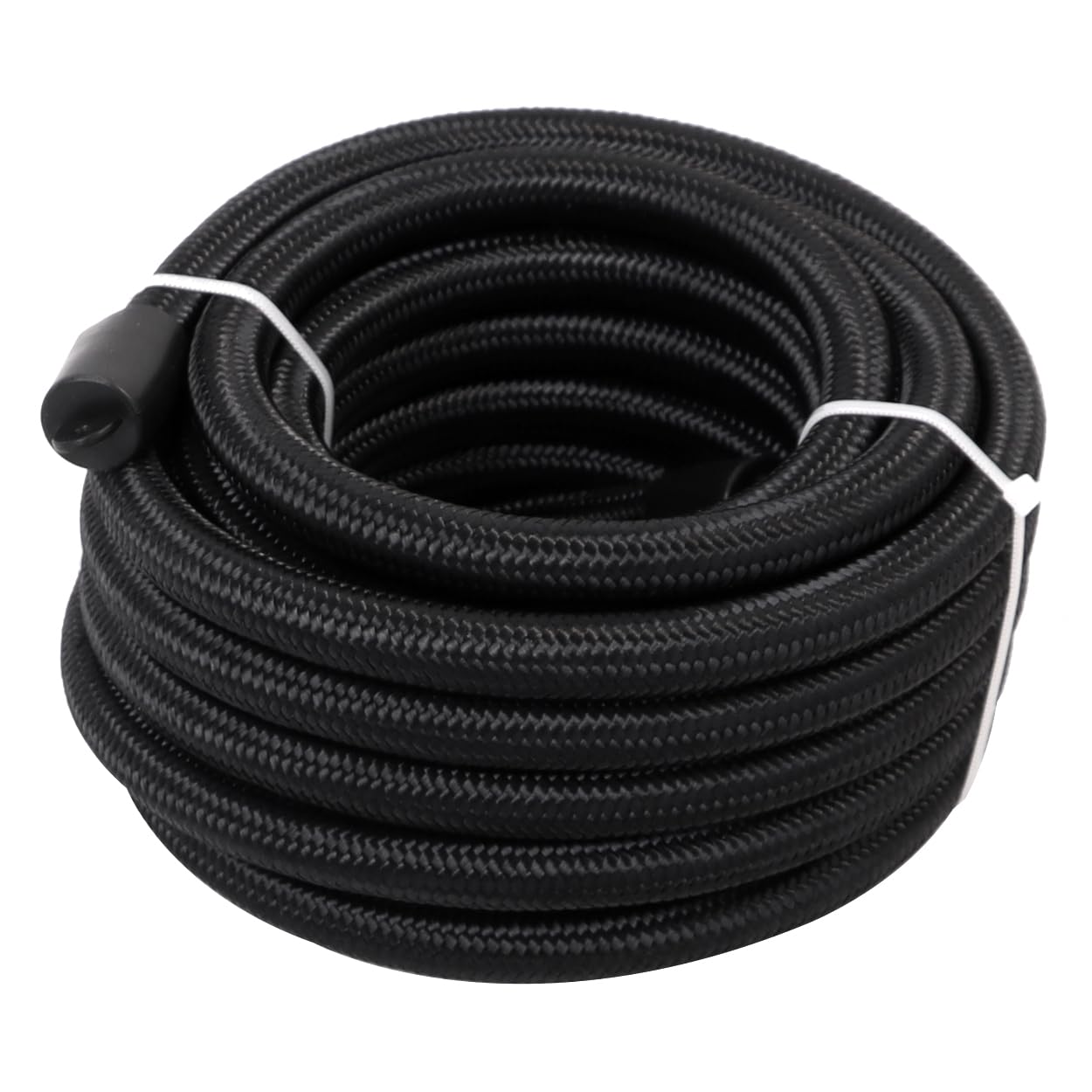 LokoCar 6AN Fuel Line AN6 Fuel Hose Nylon Braided CPE 20FT Black
