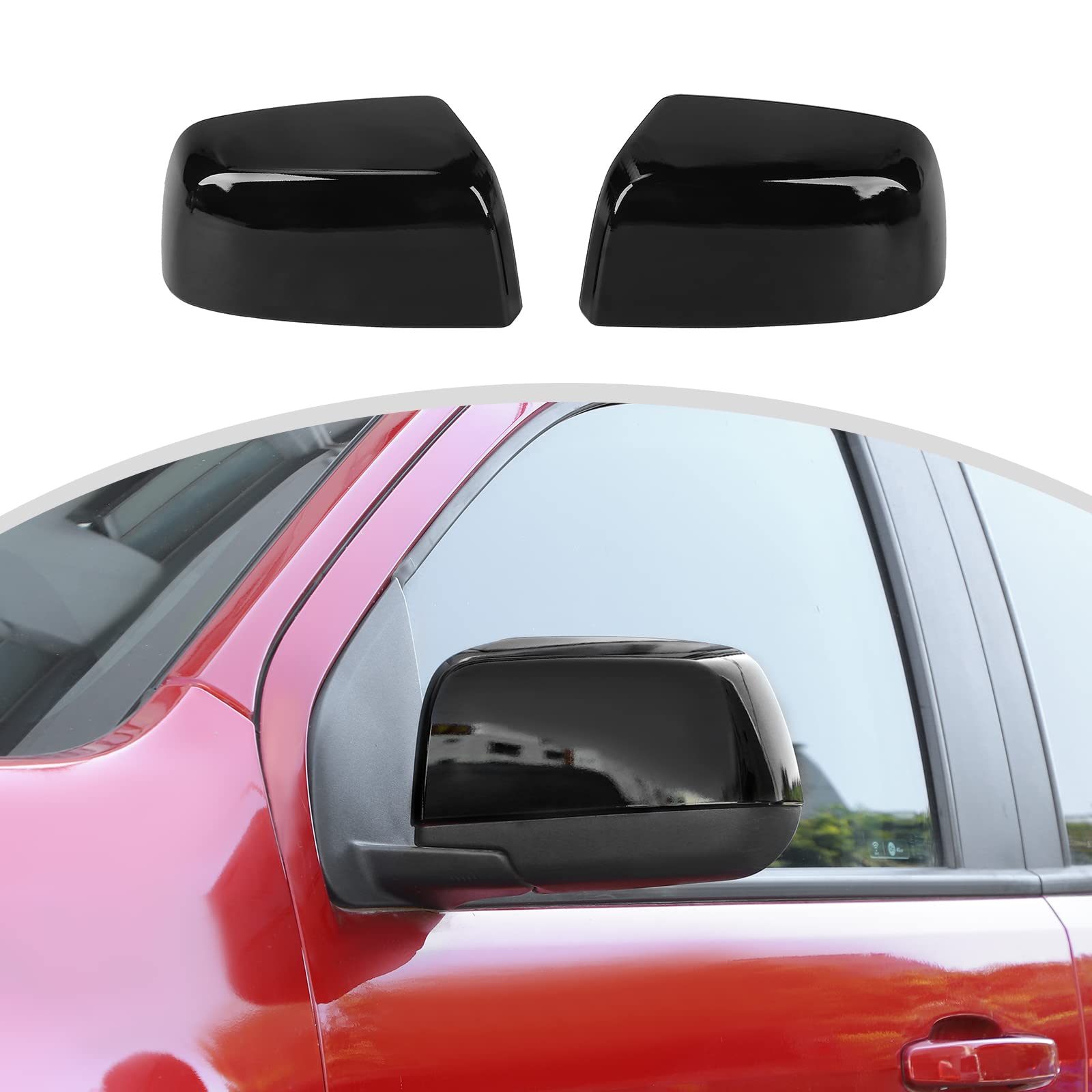 Cherocar For Colorado Mirror Cover, Rearview Mirrors Side Mirror Cover Decoration Trim Kit Compatible With 2014-2023 Chevrolet Colorado & 2014-2022 Gmc Canyon,Black…