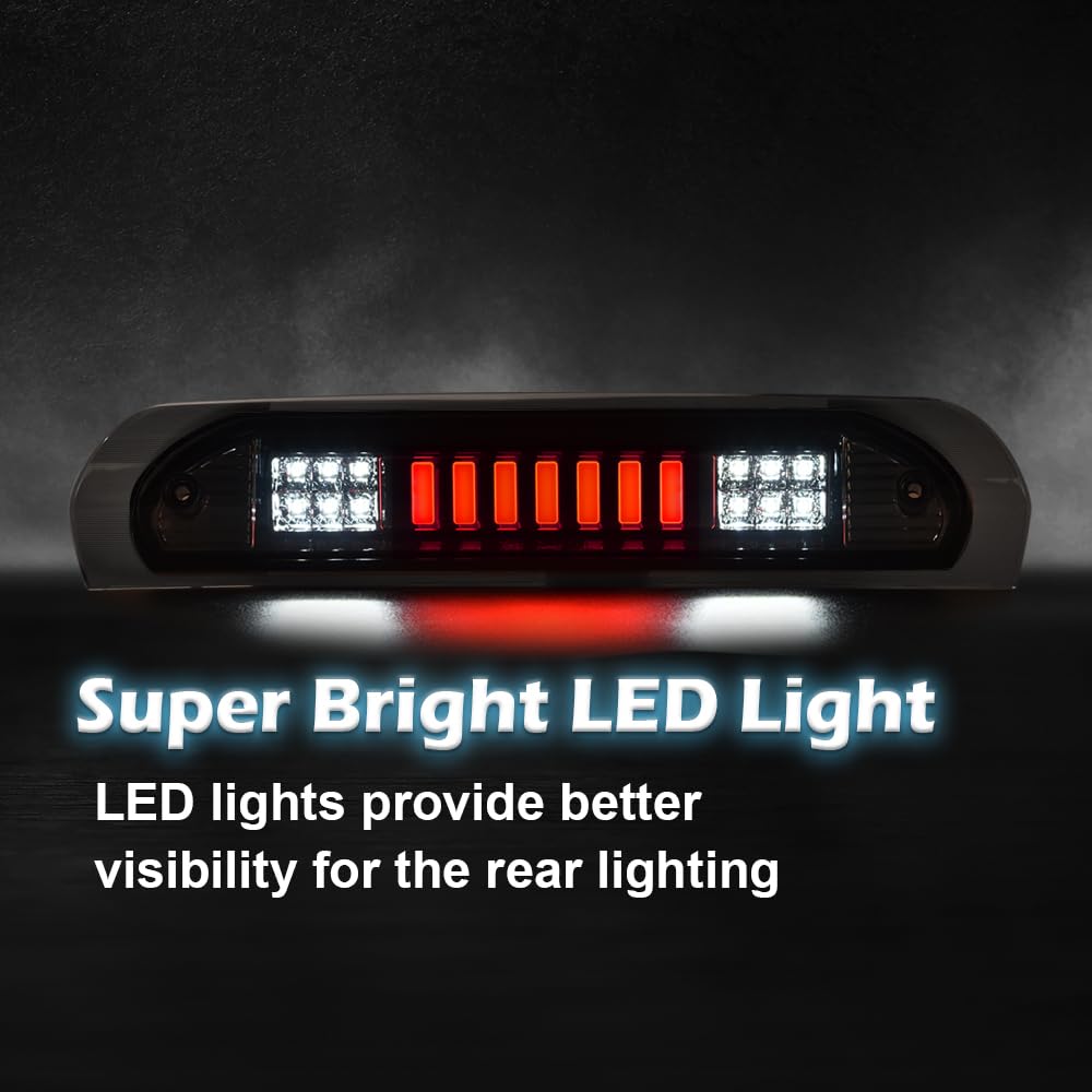 Cheda Brake Lights [3D Led Bar] Compatible With 2002 2003 2004 2005 2006 2007 2008 2009 Dodge Ram 3Rd Third Brake Light/Cargo La
