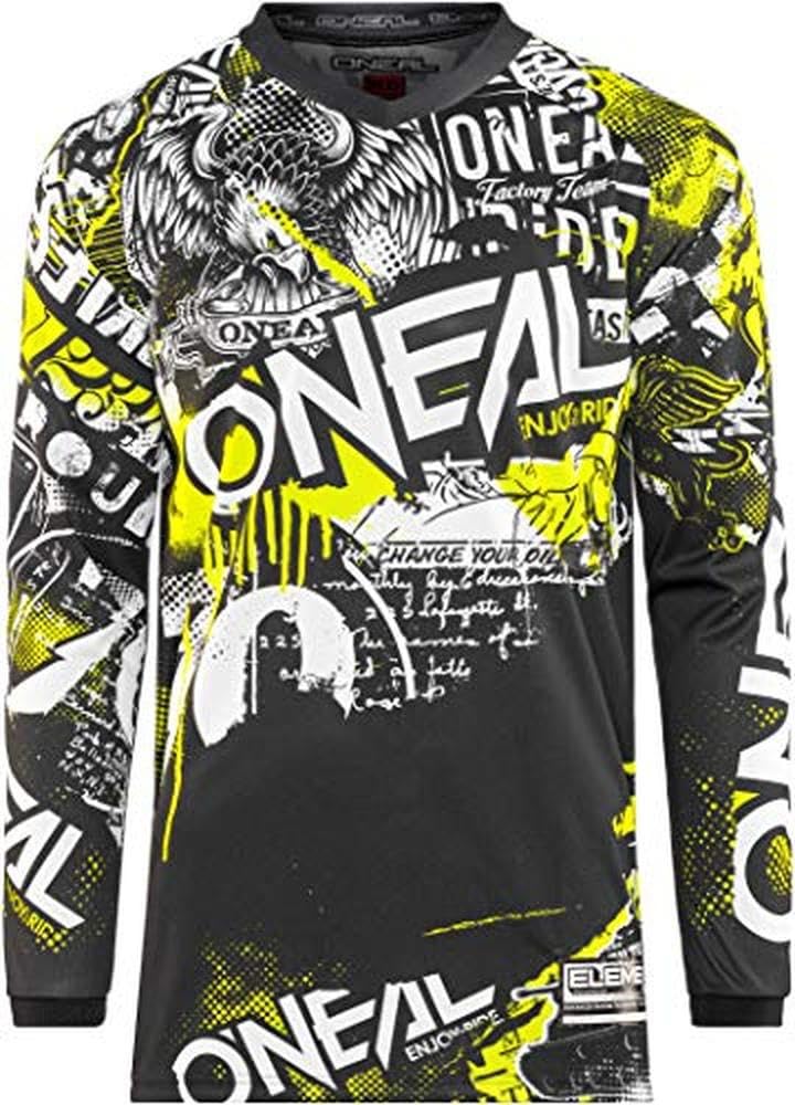Oneal 2020 Element Attack Jersey - Black/Hi-Viz - Small