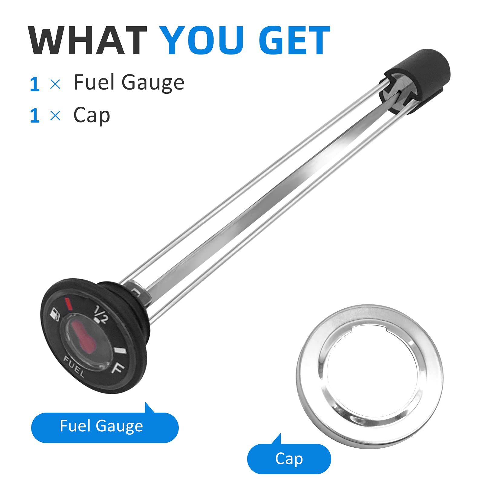 Fuel Gas Tank Level Gauge Meter Fuel Gas Cap for Kawasaki Prairie 360 KVF360 Mule 3010 4000 4010 KAF 620 950 (OEM# 52005-7501 52