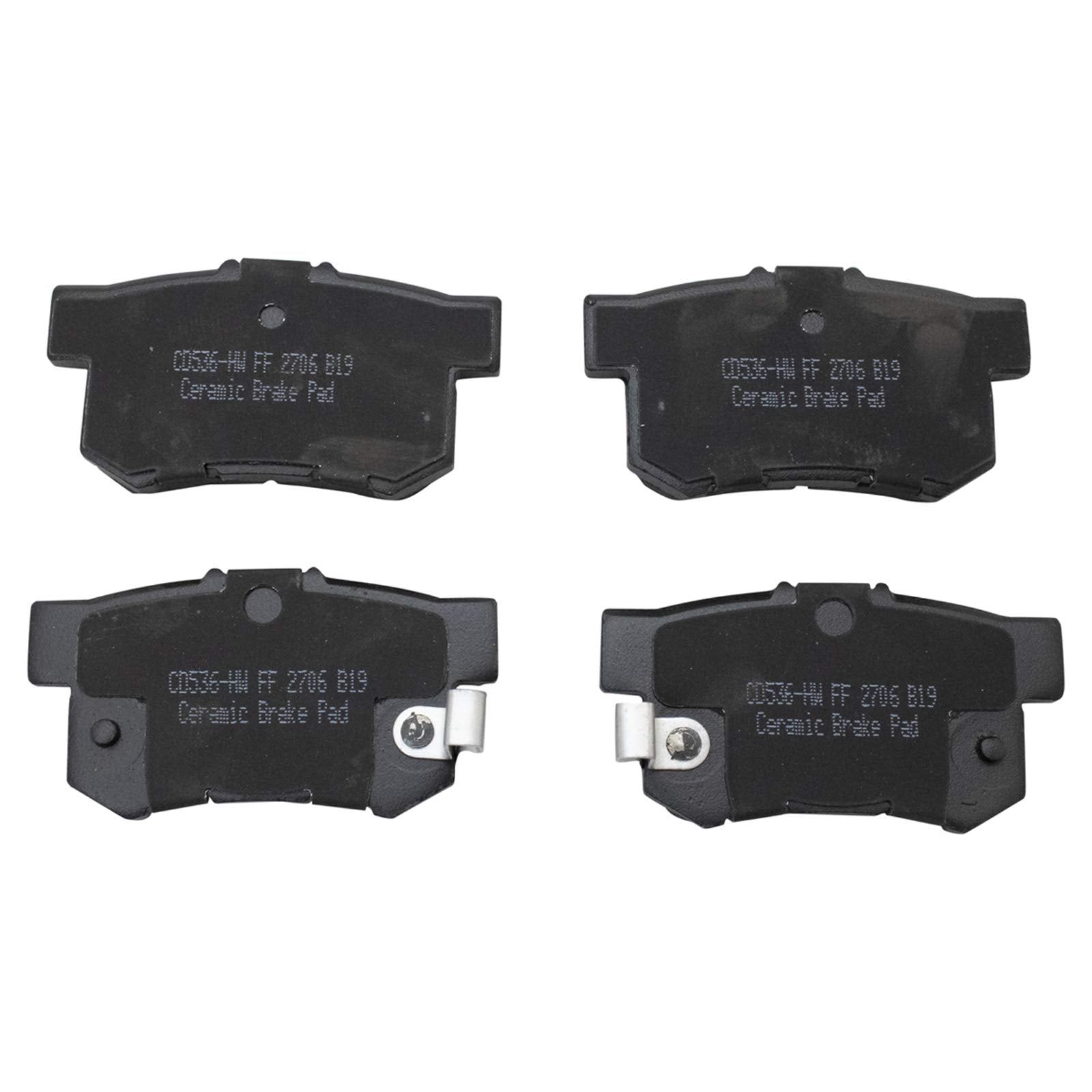 Trq Rear Brake Pad & Rotor Kit Brake Pads Brake Rotor Ceramic Premium G-Coated Compatible With 2007-2012 Acura Rdx