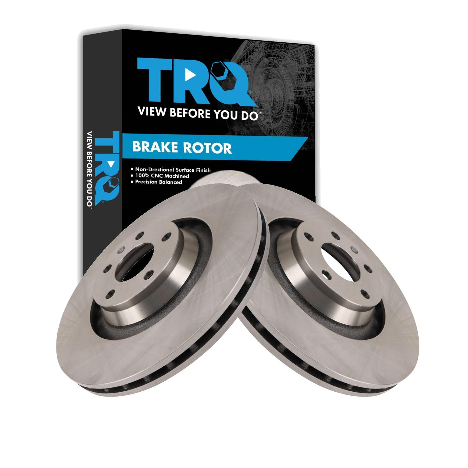 Trq Front Brake Rotors Set Compatible With 2006-2011 Audi A6 2005-2011 A6 Quattro