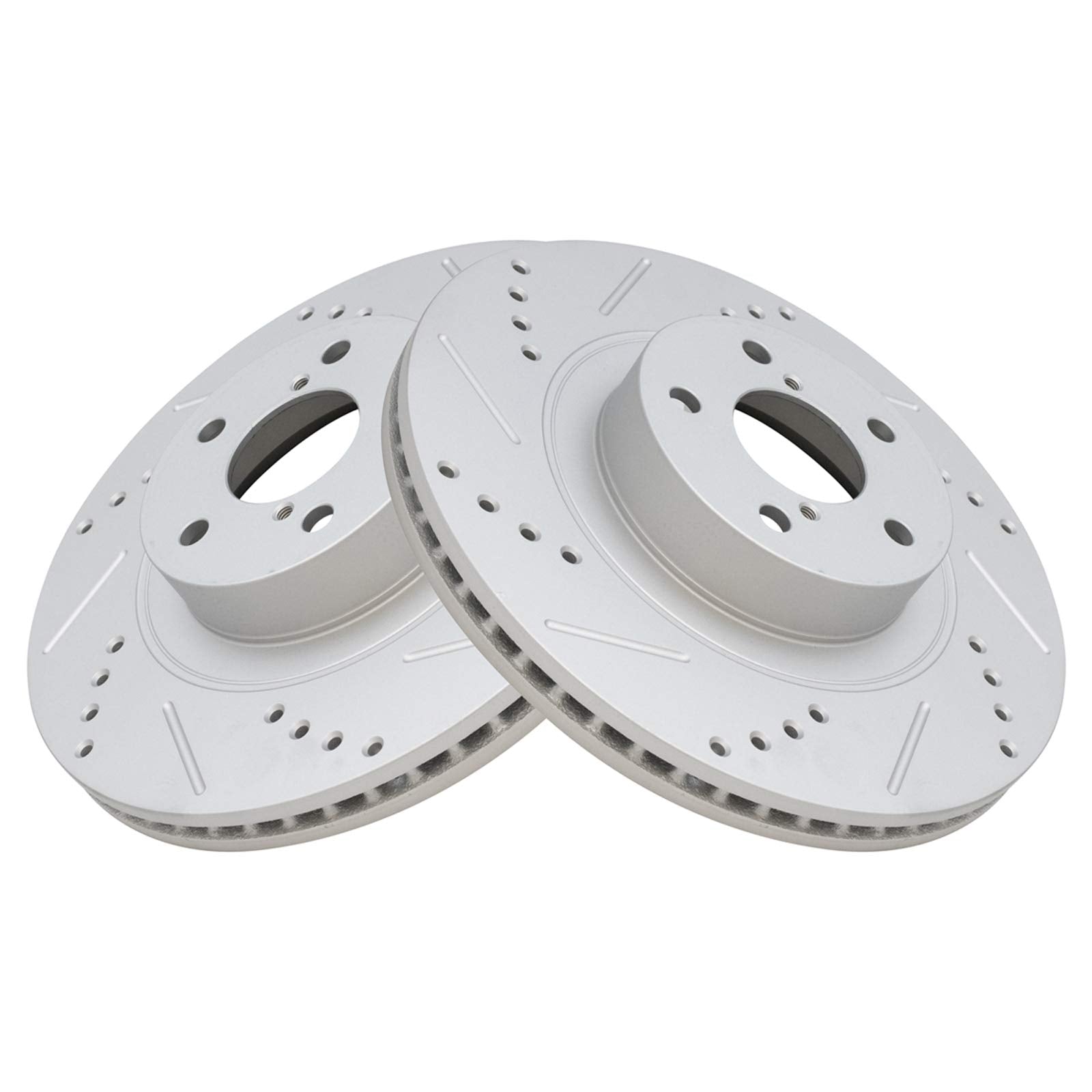 Trq Front Performance Brake Rotor Drilled Slotted Pair For Baja/Brz/Forester/Fr-S/Impreza/Legacy/Outback/Xv Crosstrek