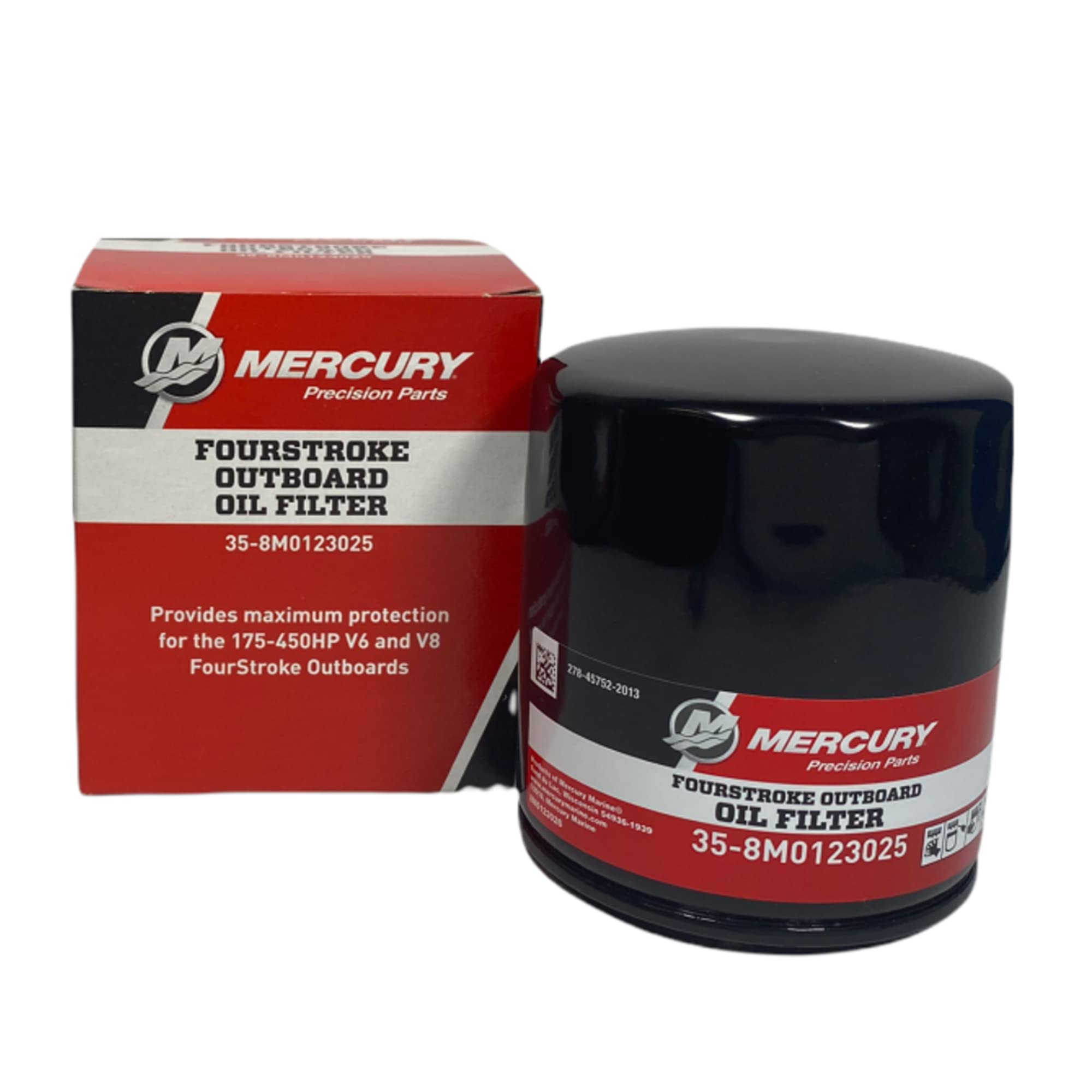 Mercury Marine/Mercruise New Oem 175 To 300 Hp V6 & V8 Outboard Oil Filter, 35-8M0123025