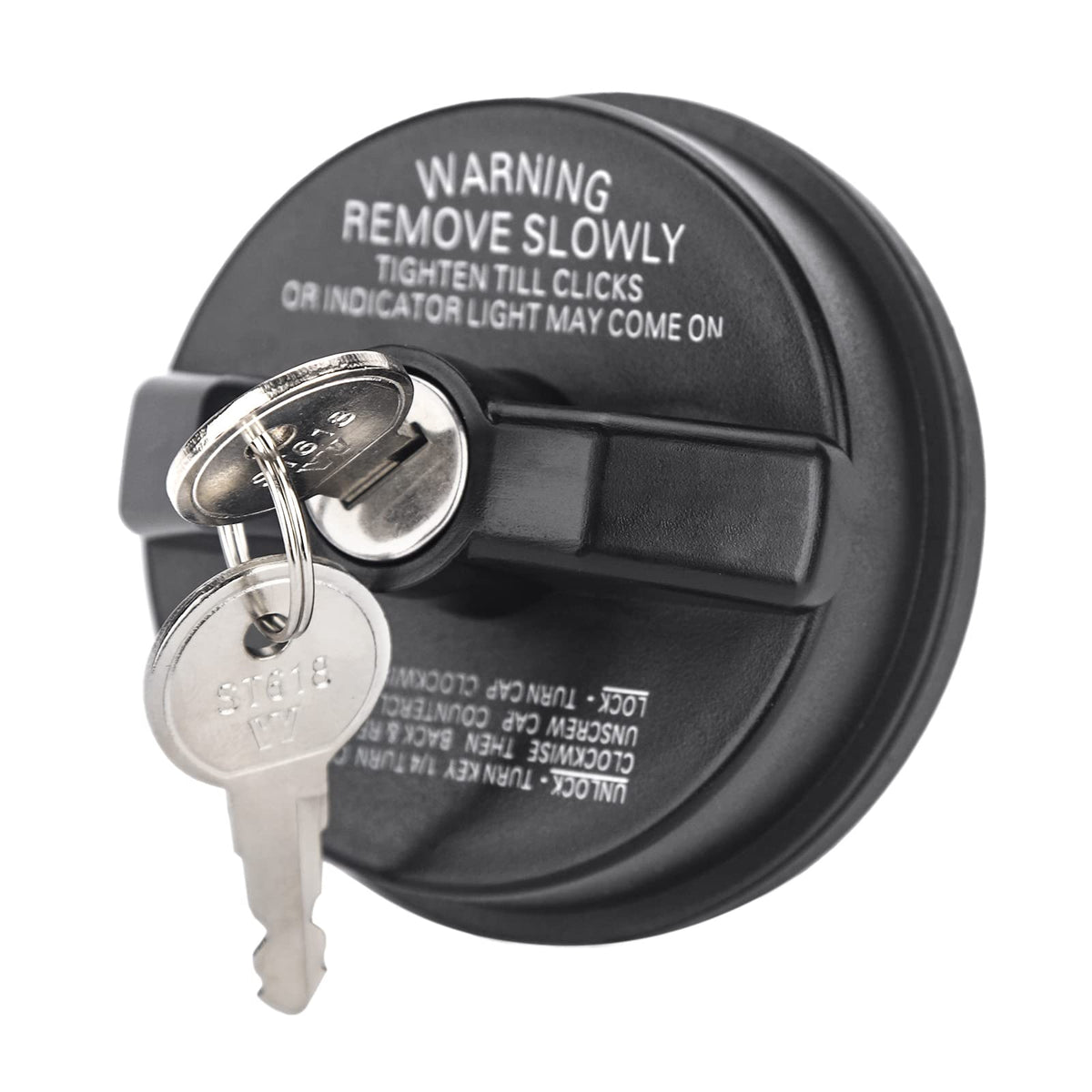 Zonfant Locking Gas Cap W/2 Keys, Lock Fuel Cap Compatible With Chevy Honda Nissan Acura Mazda Cadillac Gmc Vehicle 4Runner Fj Cruiser Silverado Camaro And More, Replace#10504 77300-47020