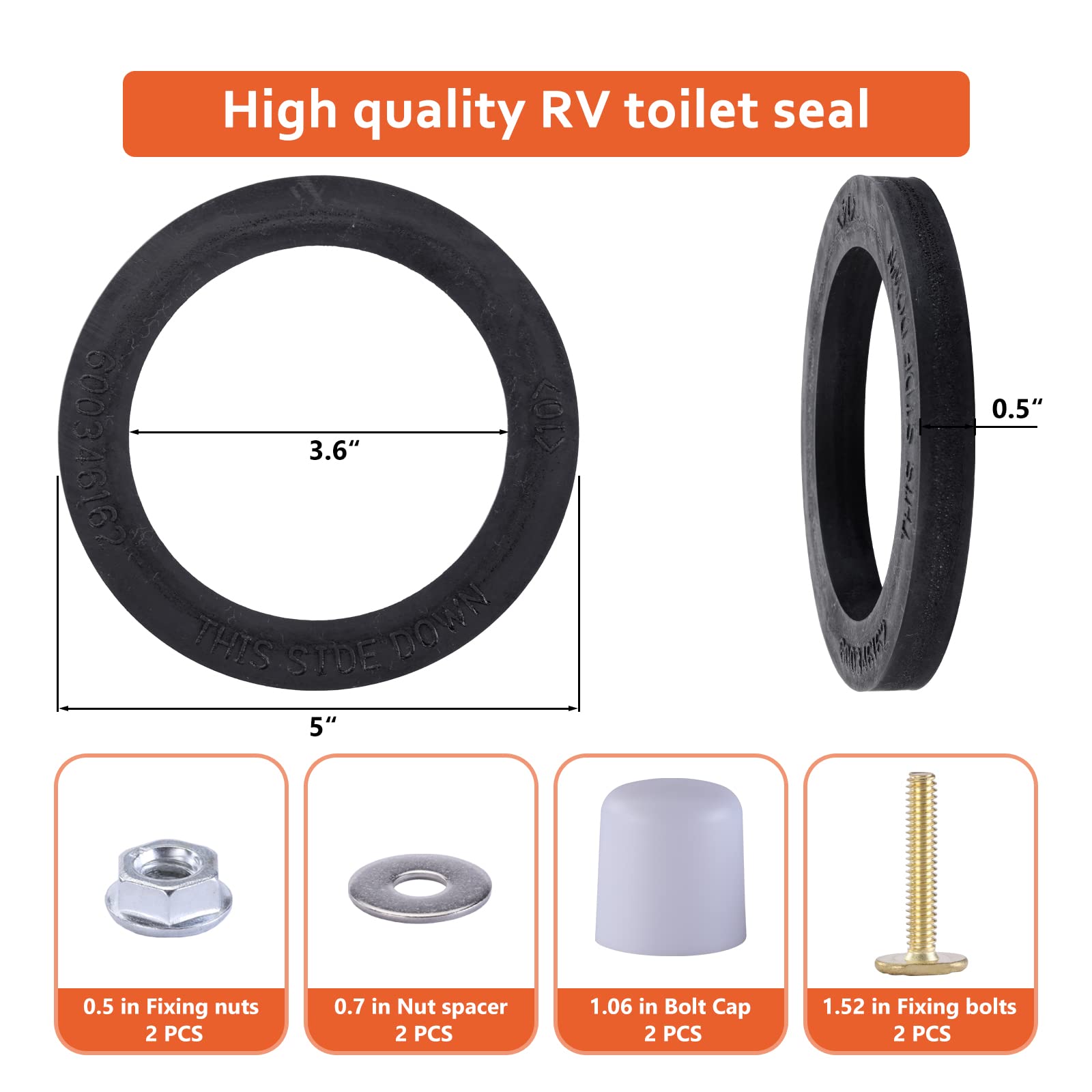 Boeemi Rv Toilet Seal Compatible With Camper Dometics 300 310 320 Series Toilets Parts, Rv Toilet Seal Kit For Replacement Part
