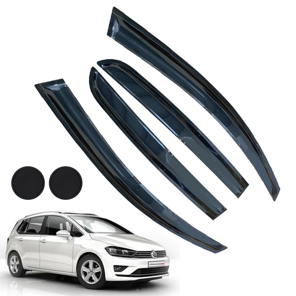 Rain Guards For Volkswagen Golf Mk6 Hatchback 2010-2014, Tape-On Side Window Deflectors For Volkswagen Golf, Window Visors For V