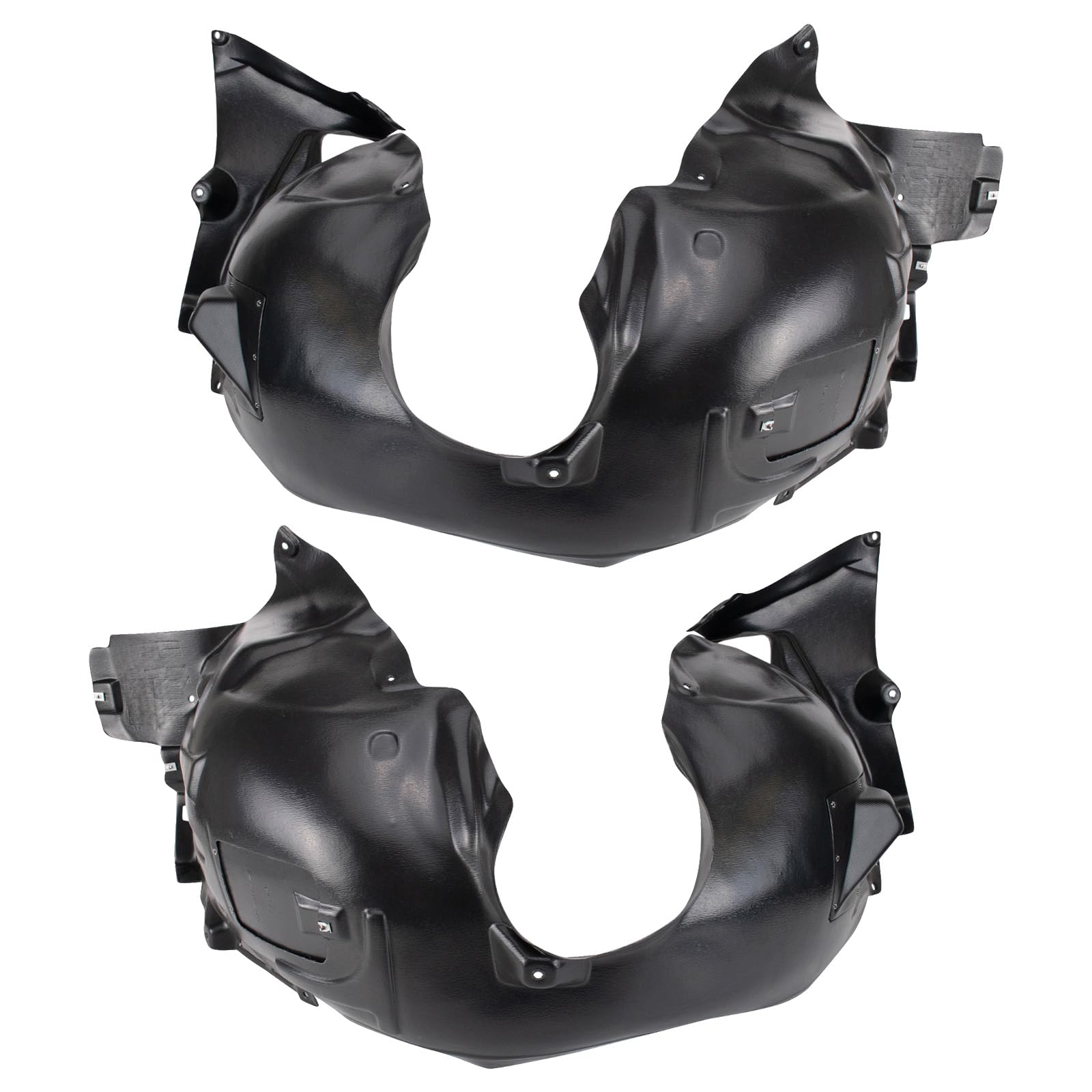 Trq Front Inner Fender Liner Set Compatible With 2014-2019 Mercedes-Benz Cla250 Mb1248175 Mb1249175
