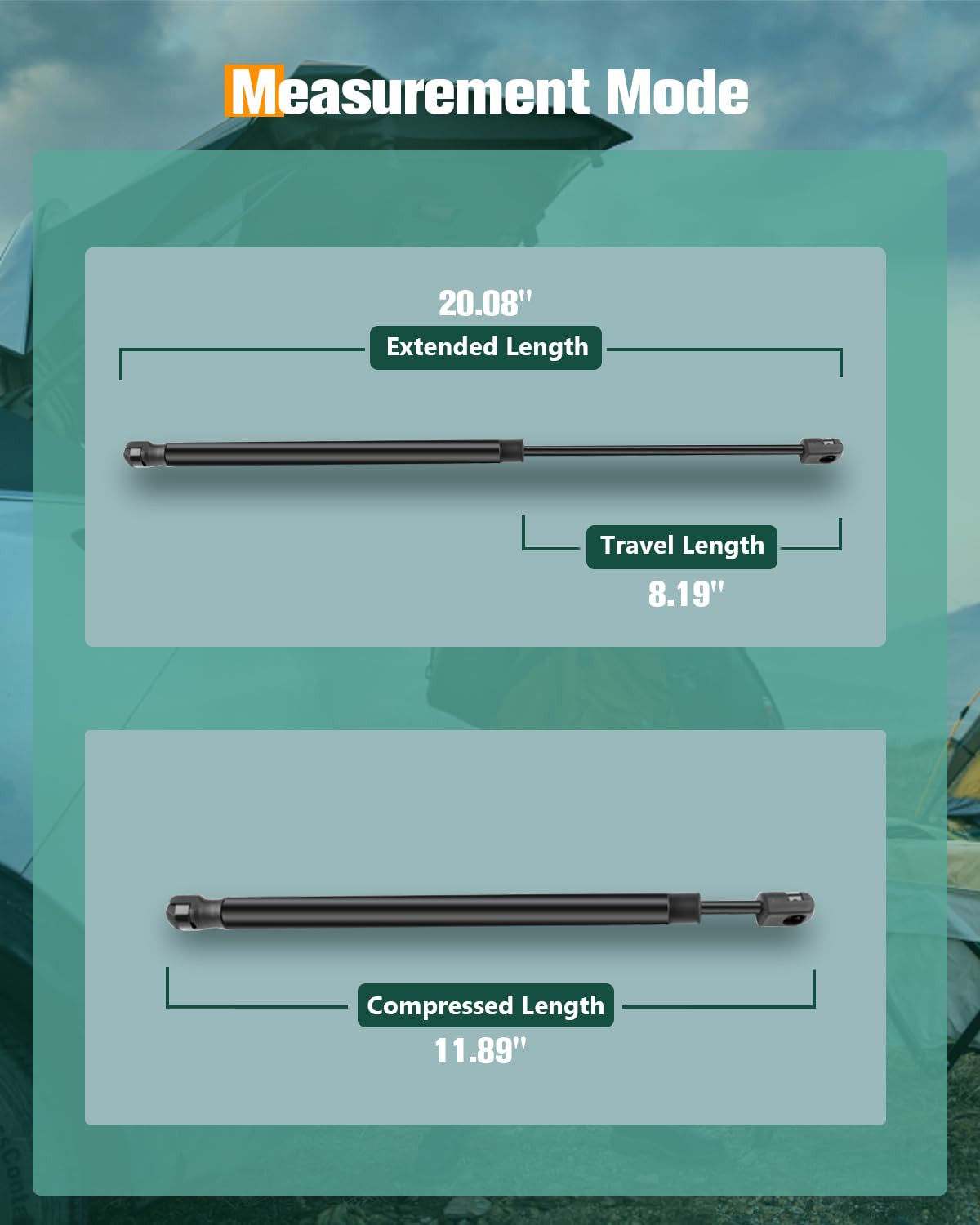 Scitoo 30649736 20.08Inch Lift Supports Fit For Volvo Xc90 2003-2014 Front Left And Right Hood Shock Struts 2Pcs