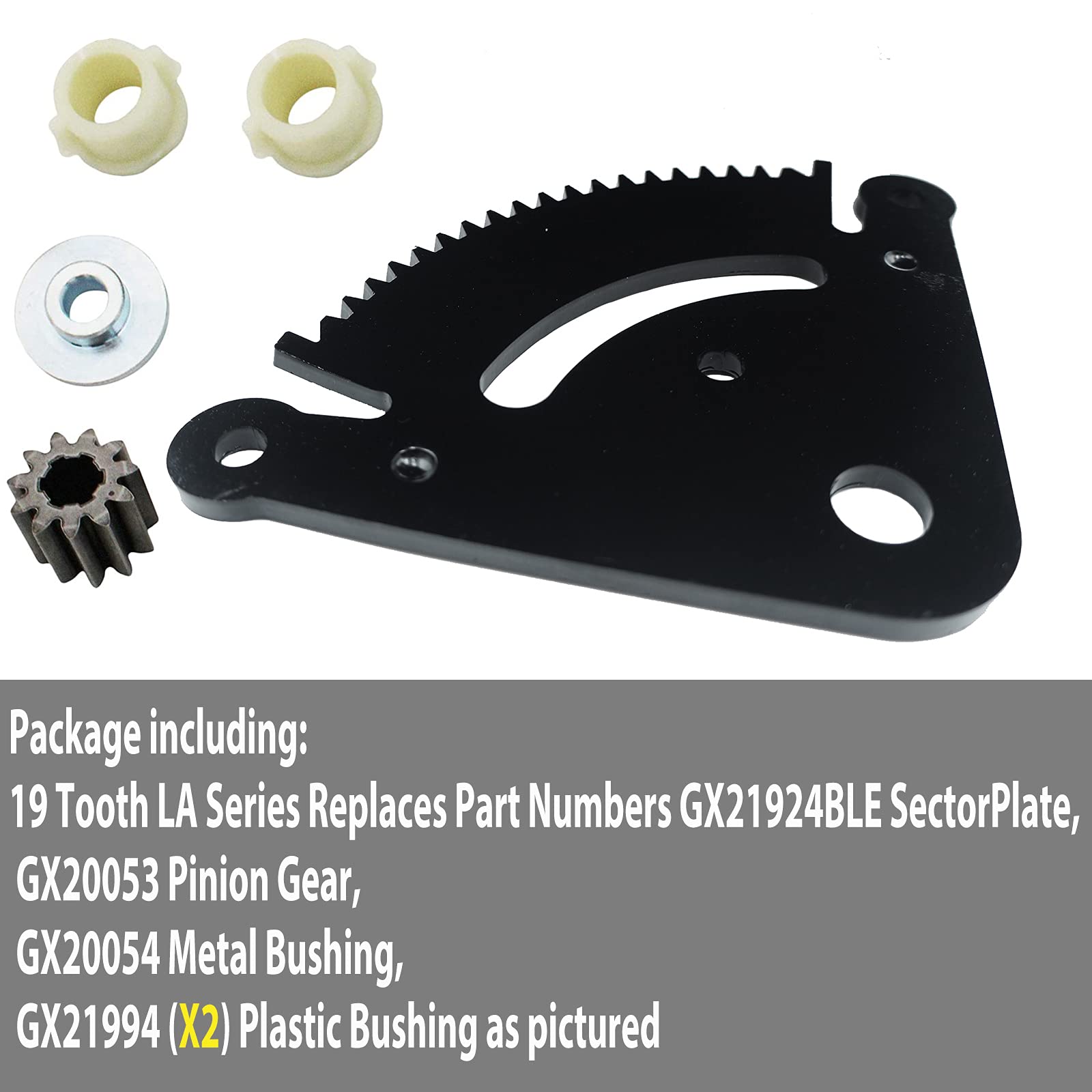 Hrepair Flip Manufacturing Steering Sector Gear & Pinion Kit Fits John Deere La Series - 19 Tooth La120, La125, La130, La135, La140, La145, La150 Replace Part Number Gx21924Ble, Gx20053, Gx20054
