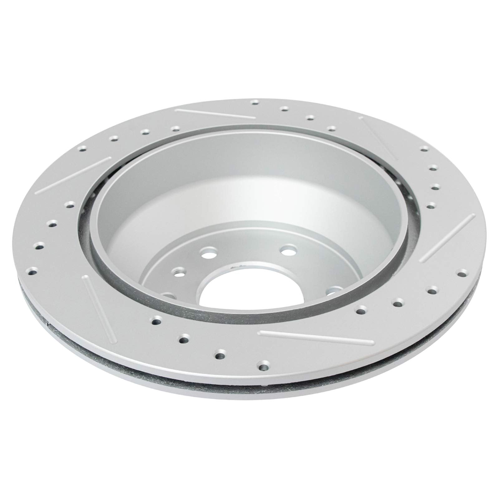 Trq Rear Performance Brake Rotor Drilled Slotted Pair Set For 9-7X / Ascender/Bravada/Envoy/Envoy Xl/Envoy Xuv/Rainier/Ssr/Trail