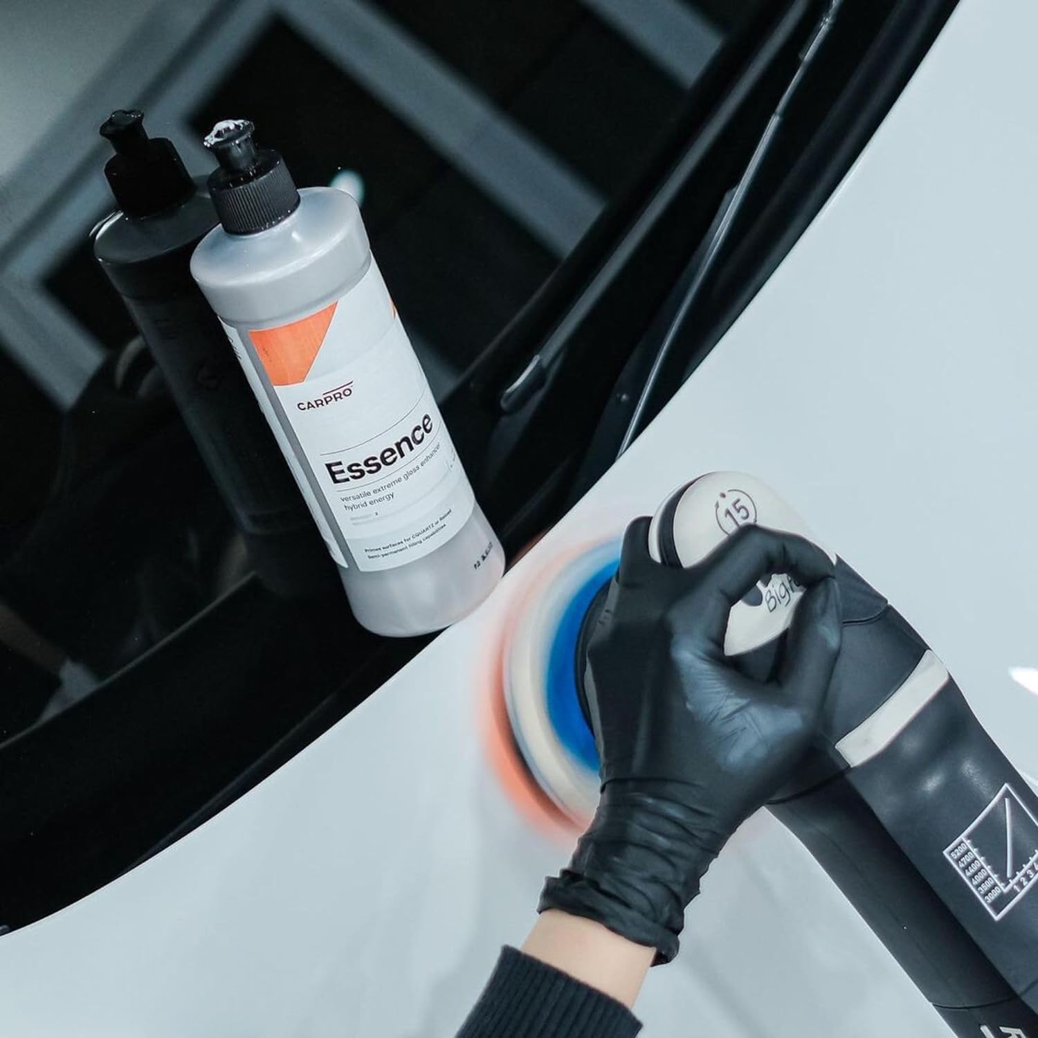Carpro Essence: Extreme Gloss Primer - Sio2 Protection, Nano-Tech Quartz, Remove Swirls & Build Clear Coat Thicker, Primes Surface For Cquartz Or Reload, High Gloss Durable Resins - 500Ml (17Oz)