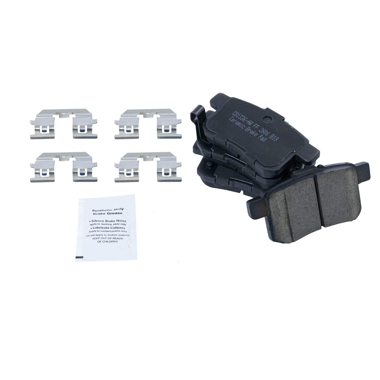 Trq Rear Brake Pad & Rotor Kit Brake Pads Brake Rotor Ceramic Solid Premium G-Coated Compatible With 2009-2014 Acura Tsx 2008-20