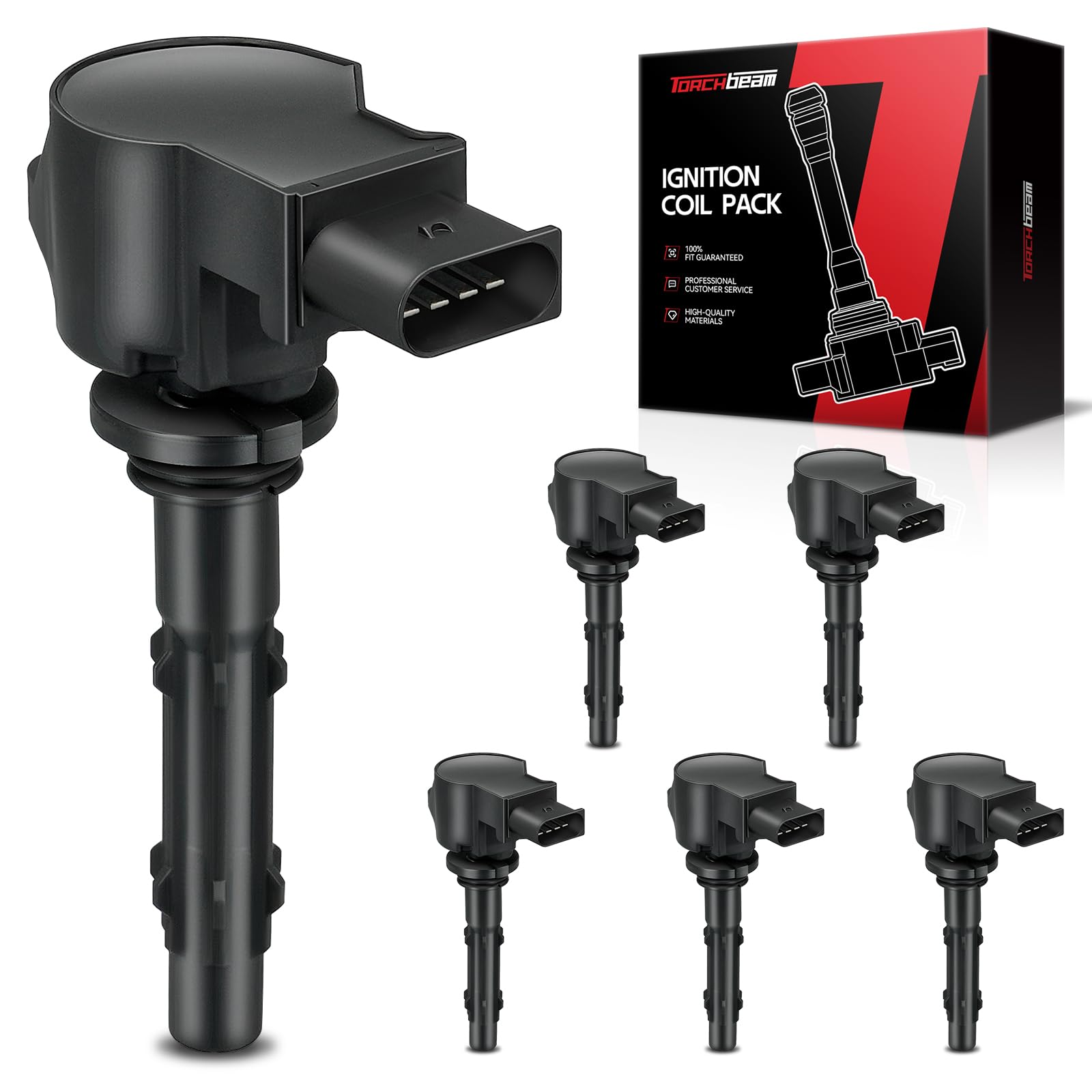 Torchbeam 6 automotive replacement Ignition Coil Pack UF535 Fit for Mercedes-Benz C230 C280 CLK350 E350 ML350 SLK280 Dodge Sprin