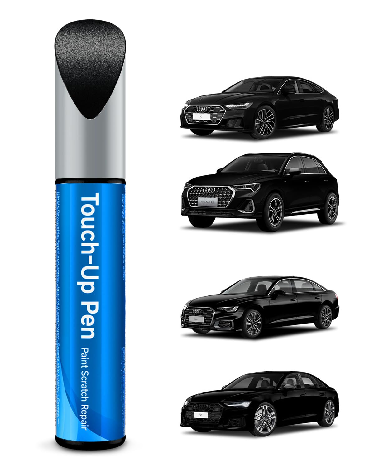 Teslaunch LY9B Brilliant Black Touch Up Paint Compatible With Audi Exact Match Car Paint Pen Scratch Repair