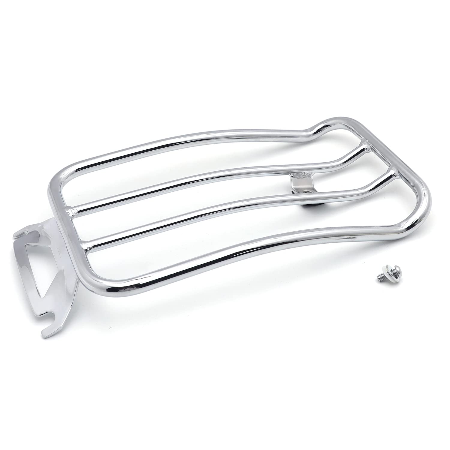 Httmt Lr13- Chrome 14X7 Inches Solo Seat Luggage Rack Compatible With H-D 1997-2015 Touring Flh/T 97-15