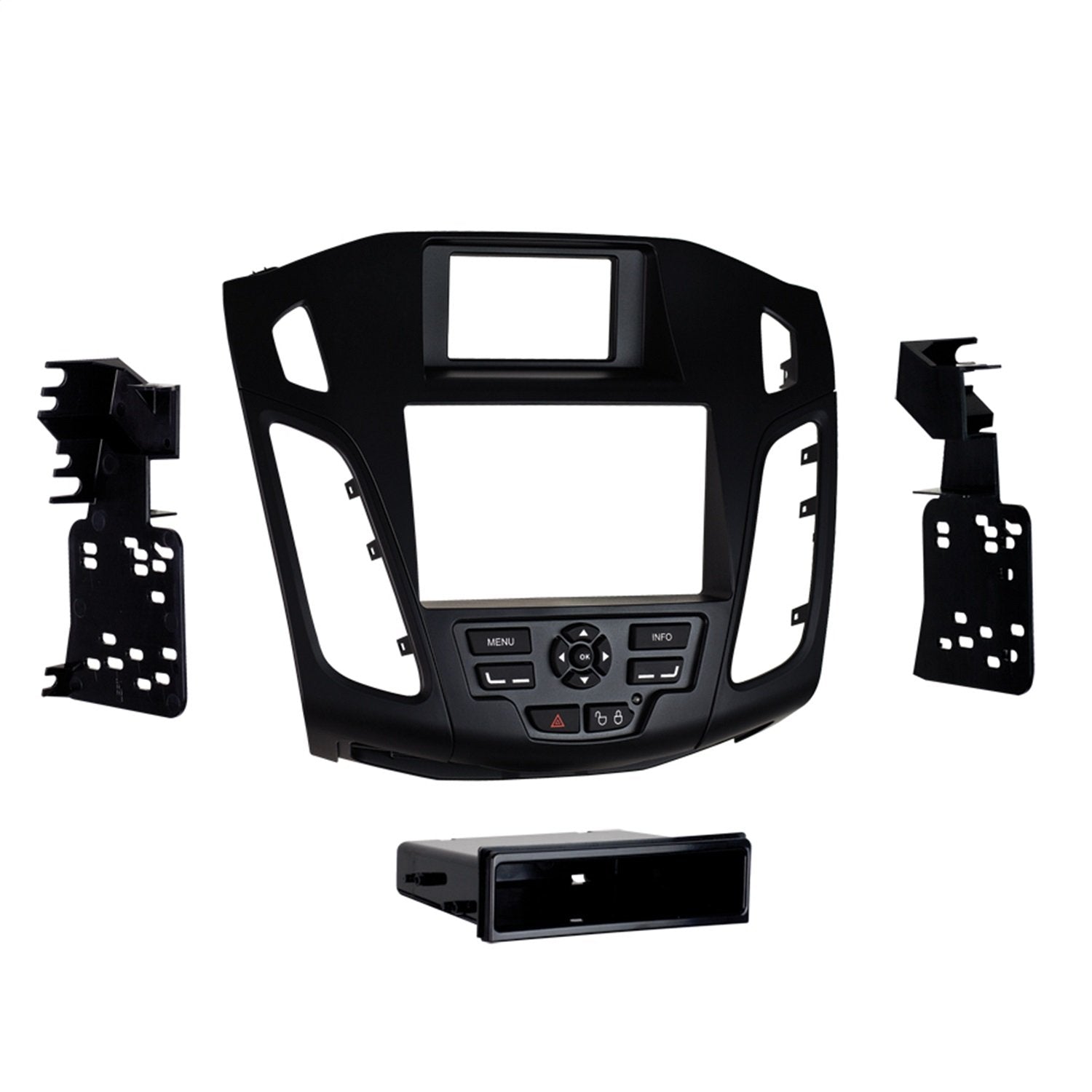 Metra 99-5827B Double/Single Din Radio Installation Kit For 2012-Up Ford Focus, Black