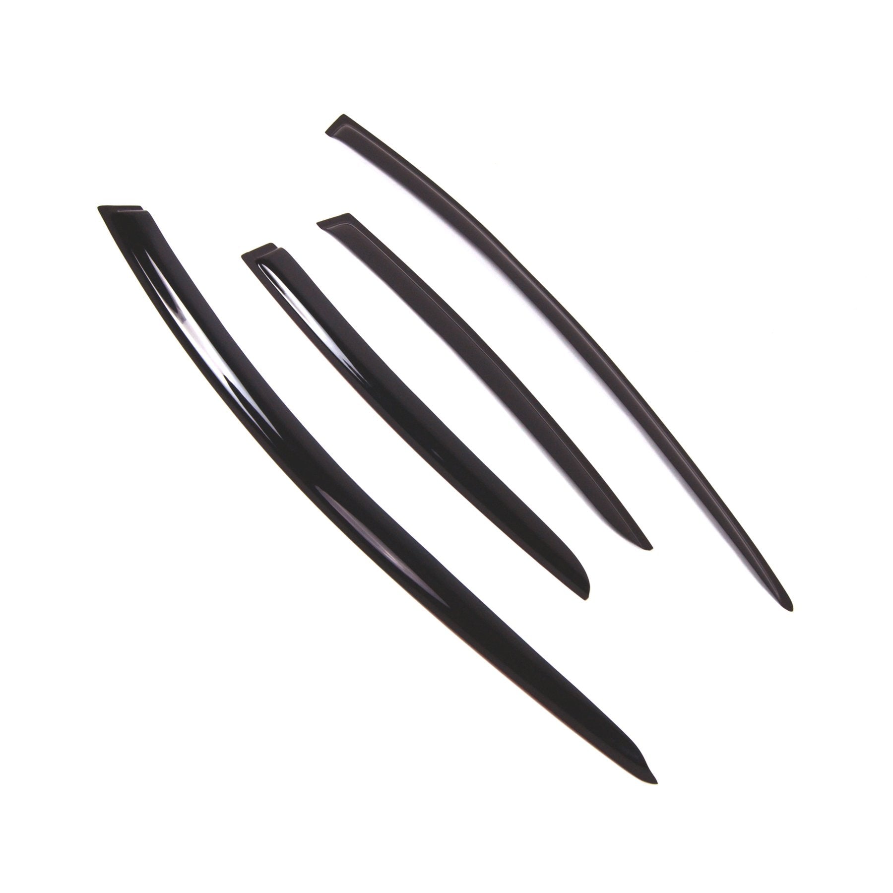 Tuningpros Outside Mount Window Vent Visors Rain Guards Compatible With Toyota Prius C 2016-2018 | Side Window Wind Deflectors R