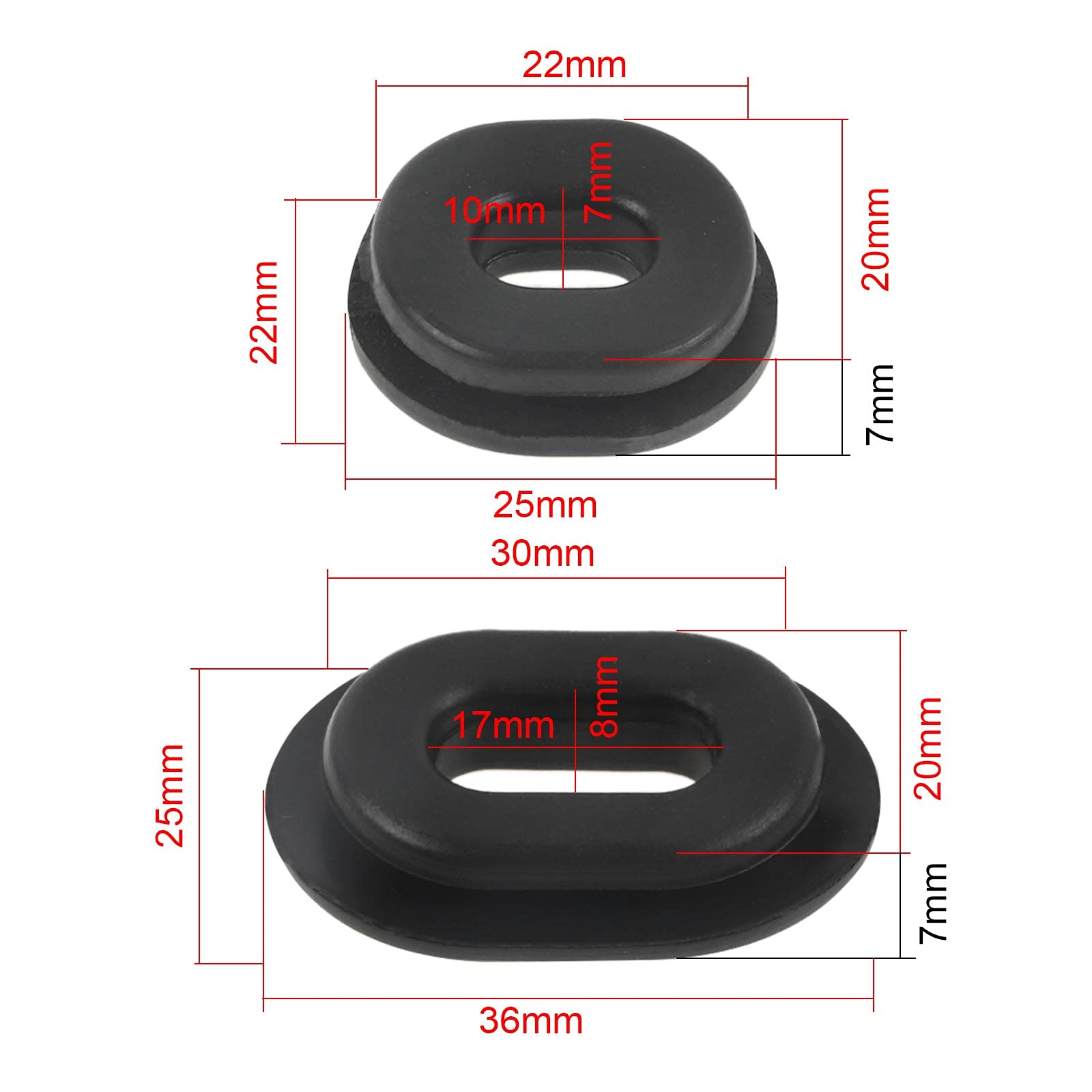 Flypig Rubber Grommet Single Side Cover For Honda Motorcycle Cb100 Cb125S Cl100 Cl100S Cl125S Sl100 125 Tl125 125S Xl100