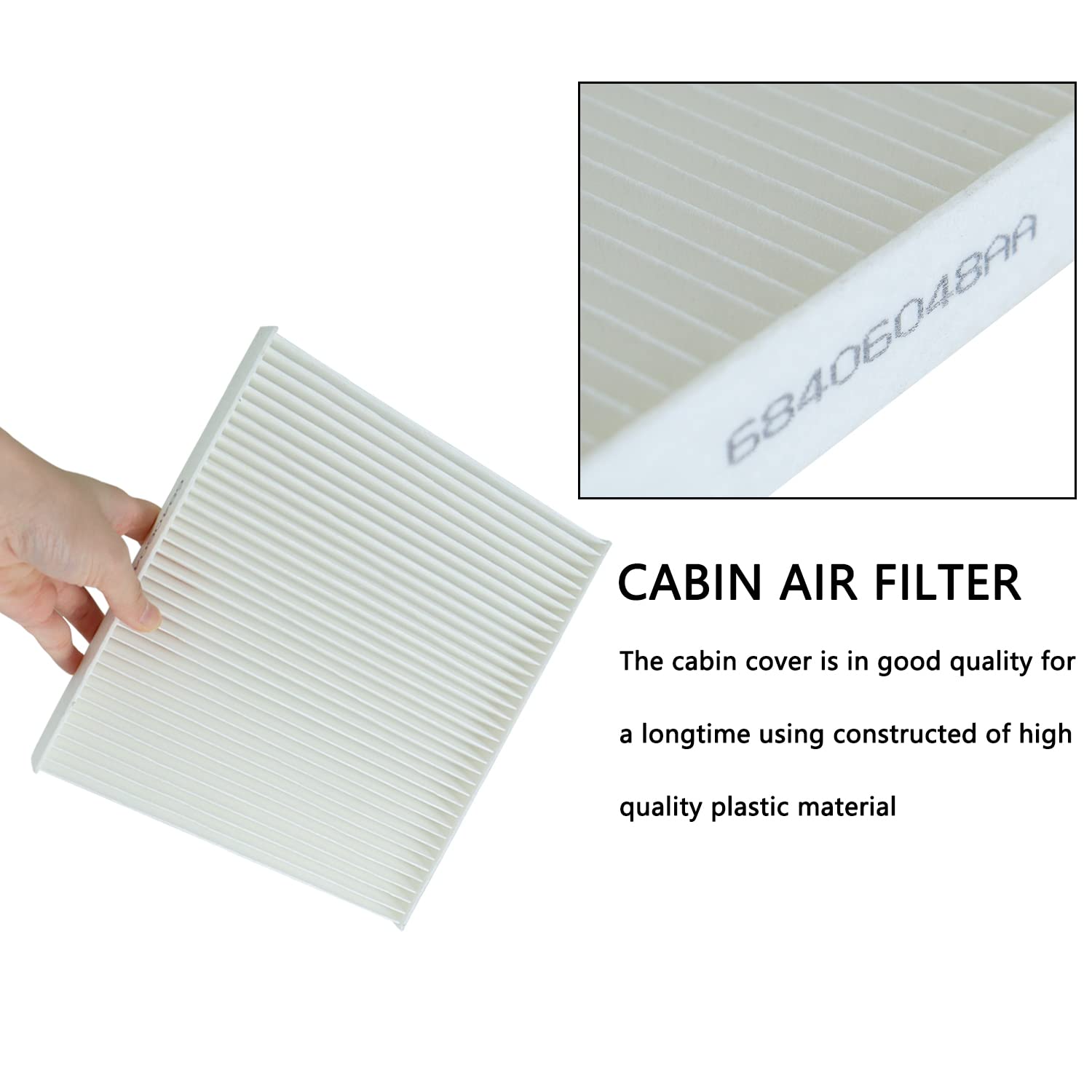 GZZTORES Cabin Air Filter Retrofit Kit for Dodge Ram 1500-5500, Model TQ659TE, Plastic, Size 0.6" x 2" x 2"