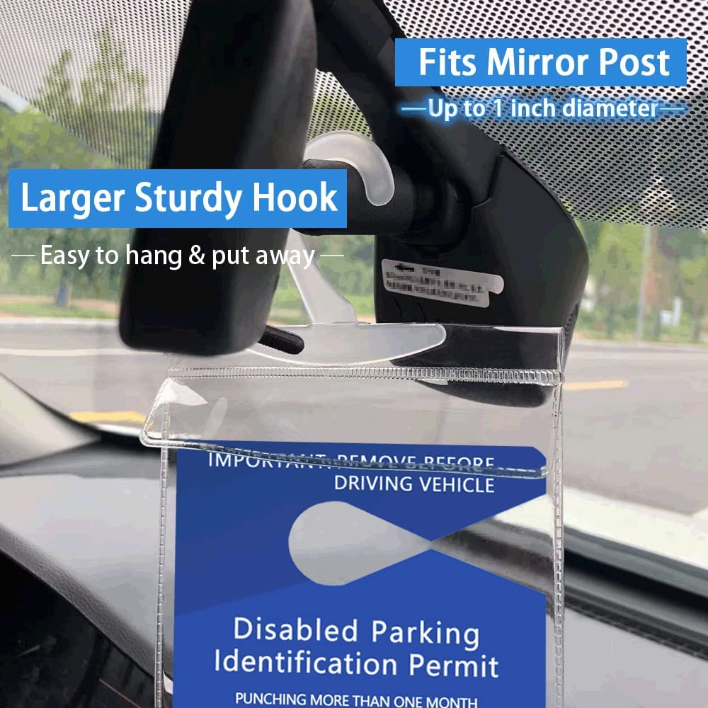 Handicap Placard Holder For Auto, Durable Handicap Placard Holder, Ultra Transparent Handicapped Placard Holder, Handicap Parkin