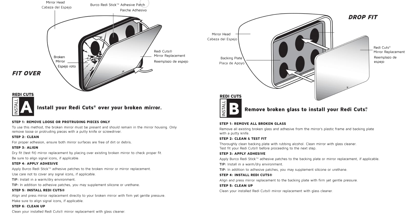 Burco 2291 Driver Side Power Replacement Mirror Glass For 1995-1998 Dodge B1500, B2500, B3500, Ram