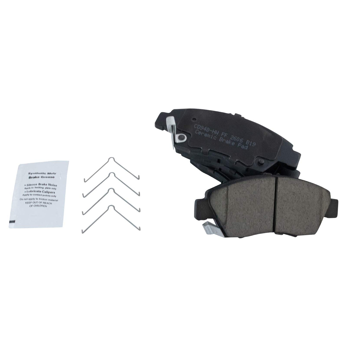 TRQ Front Brake Pads Ceramic Compatible with 2013-2014 Acura ILX 2002-2006 RSX 2003-2011 Honda Civic 1994-1997 Civic del Sol 201