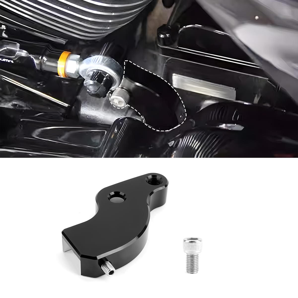 Jerbor Motorcycle Neutral Shift Assistant for Harley Touring Softail 2018-Up, Durable Aluminum Alloy Neutral Shift Auxiliary Bra