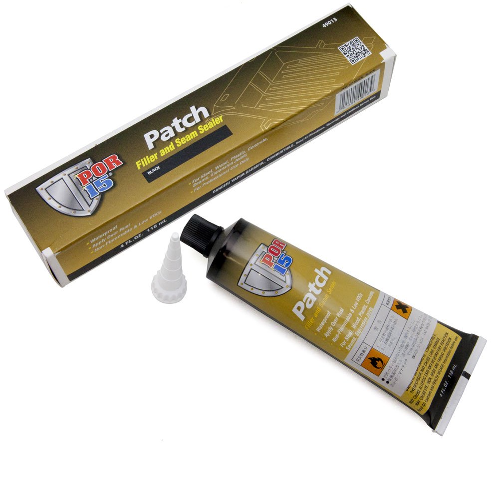 Por-15 Patch - Black 4 Oz - Filler & Seam Sealer | Ultimate Filler Adhesive | Patches Holes, Cracks In Steel, Wood, And Some Pla