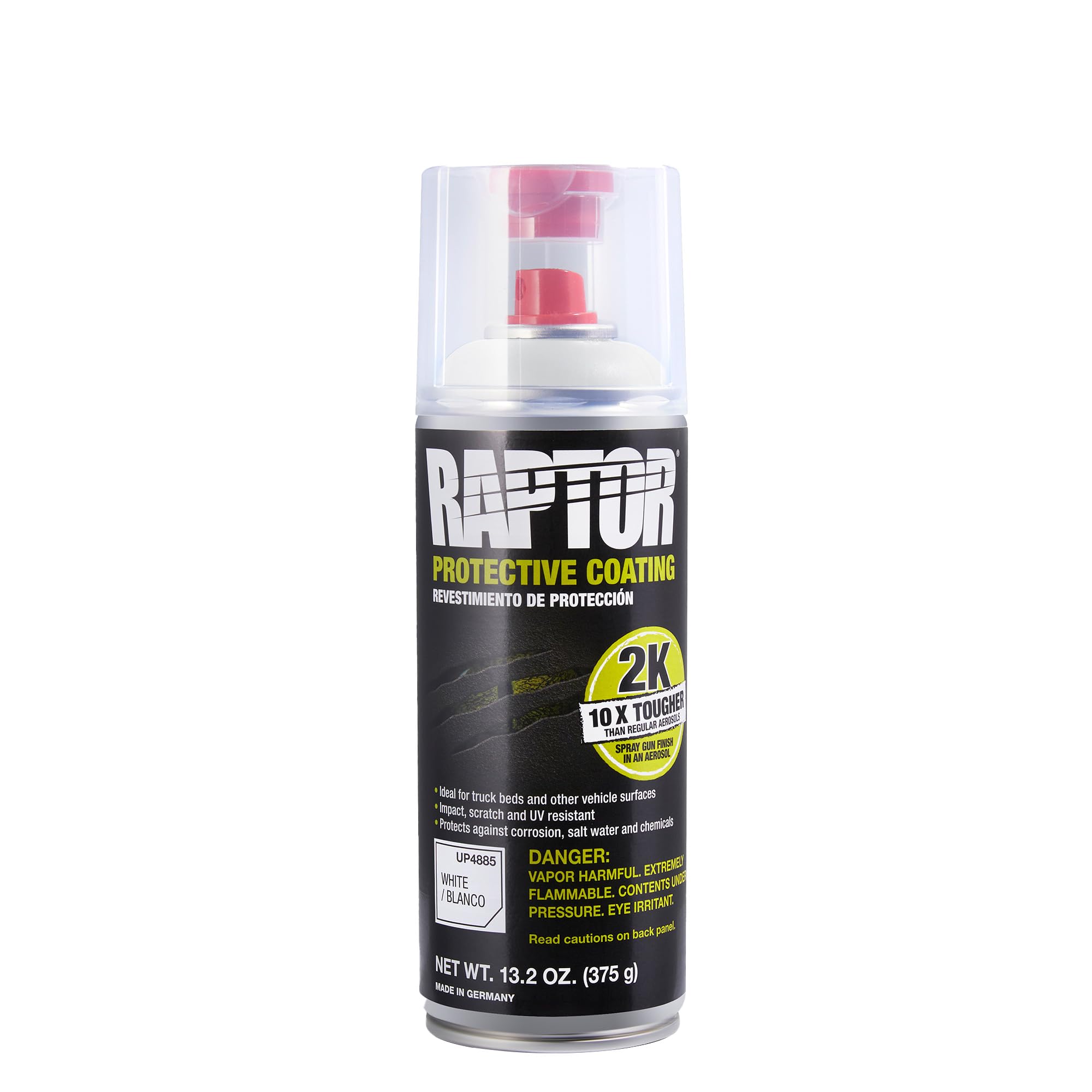 Raptor Up4885 White Bedliner 13.02 Oz 2K Aerosol, 400Ml