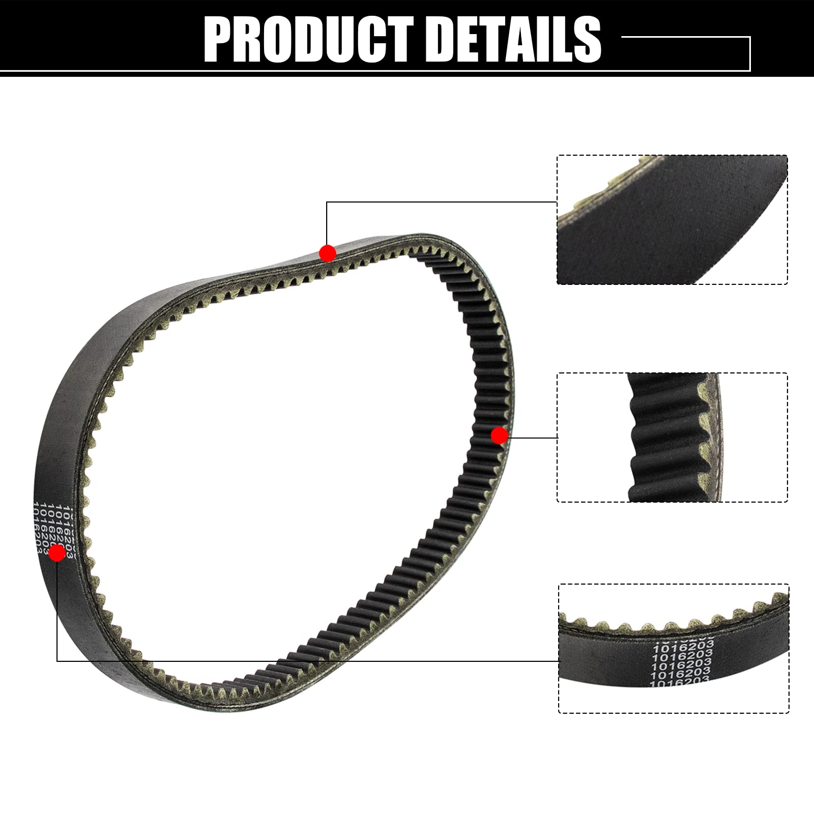 Drive-Up Club Car Drive Belt For 1993-Up Ds And 2004-2014 Precedent Gas Golf Cart Oem 1016203