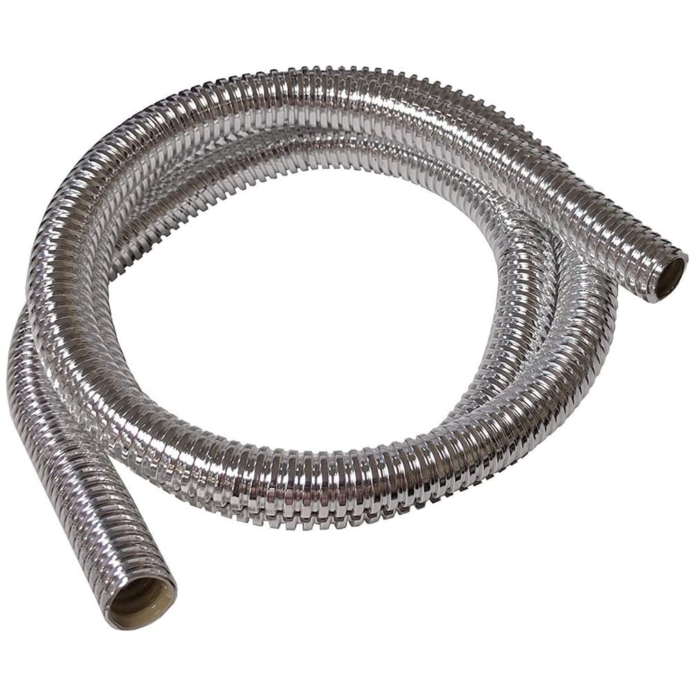Bentley Harris ConvoShield Aluminized Nylon Wire Loom Tubing - 5/8'' Inch Diameter - 39    Inch Long | Chrome Finish Wire Loom |