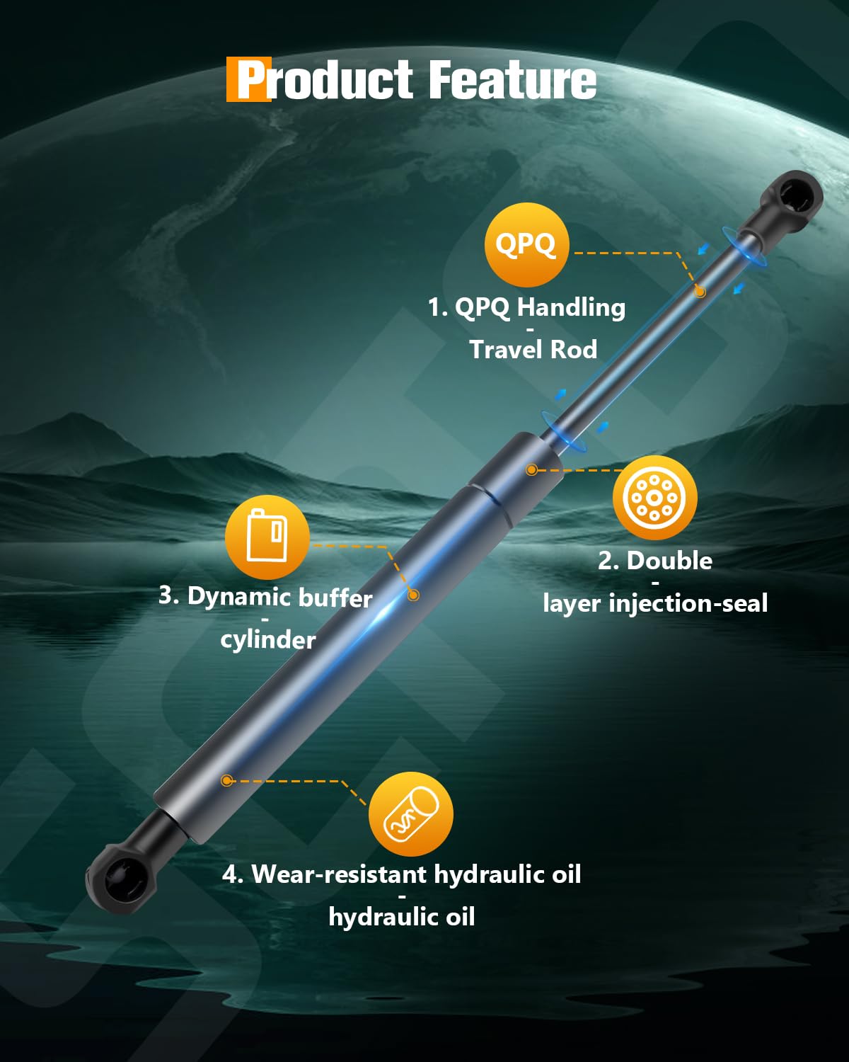 Scitoo Trunk Lift Supports Replacement Struts Gas Springs Shocks Fit For Infiniti G37 3.7L 2008-2013