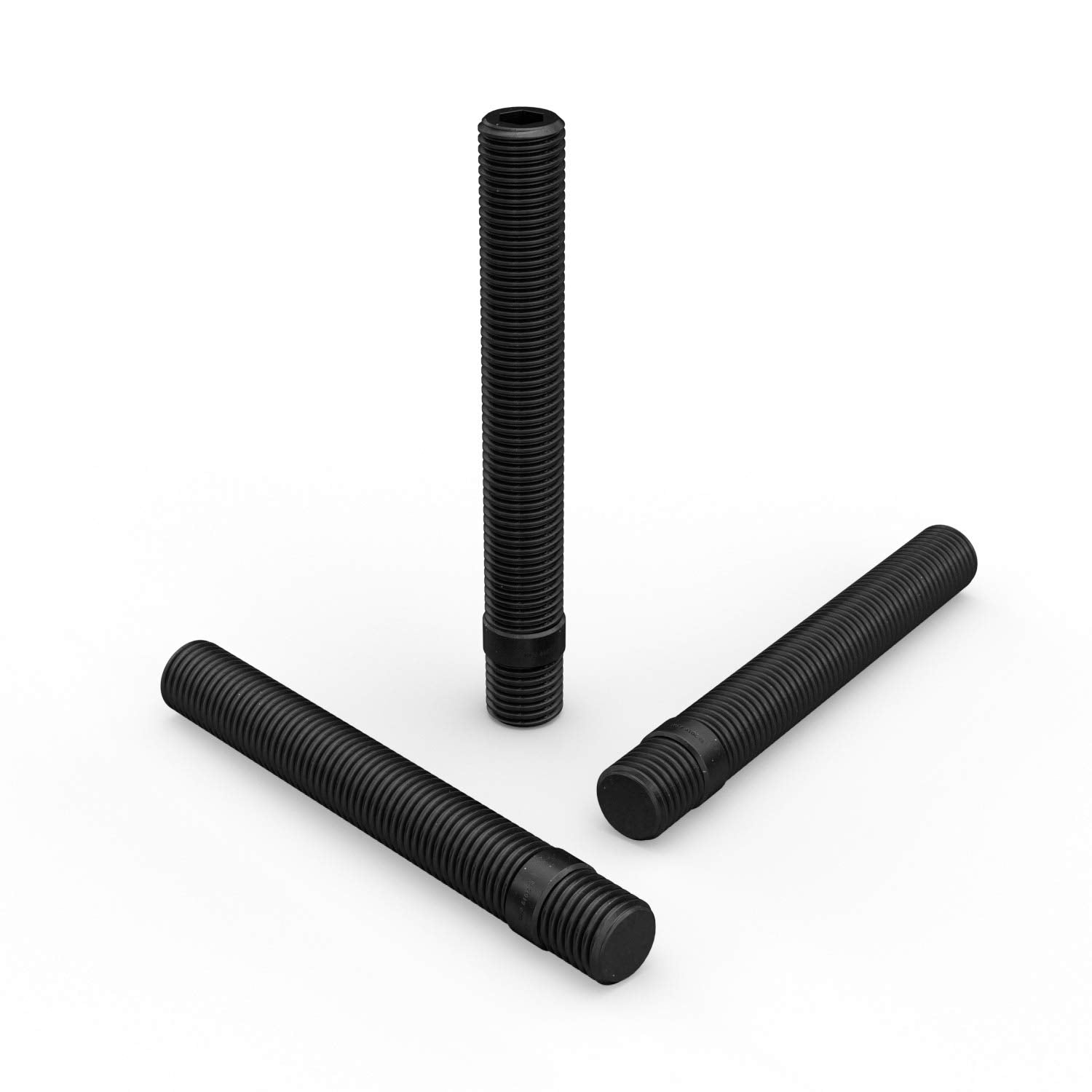 20Pcs Extended Black Wheel Stud Conversion - 12X1.5 To 12X1.5, 107Mm Total Length, 78Mm Shank Length - Compatible With Bmw Vehicles (Ensure Vehicle Uses 12X1.5 Bolts) Screw Adapter