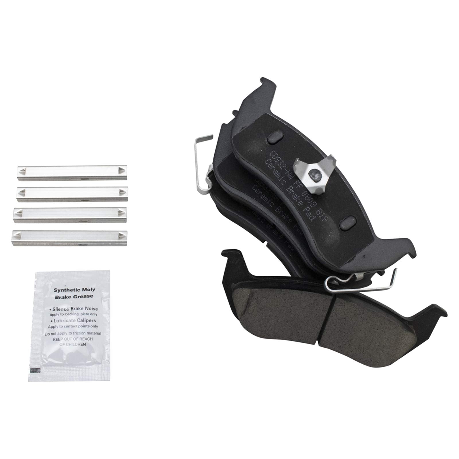 TRQ Rear Brake Pads Ceramic Compatible with 2003-2011 Ford Crown Victoria 2010-2011 Ranger Lincoln Town Car Mercury Grand Marqui