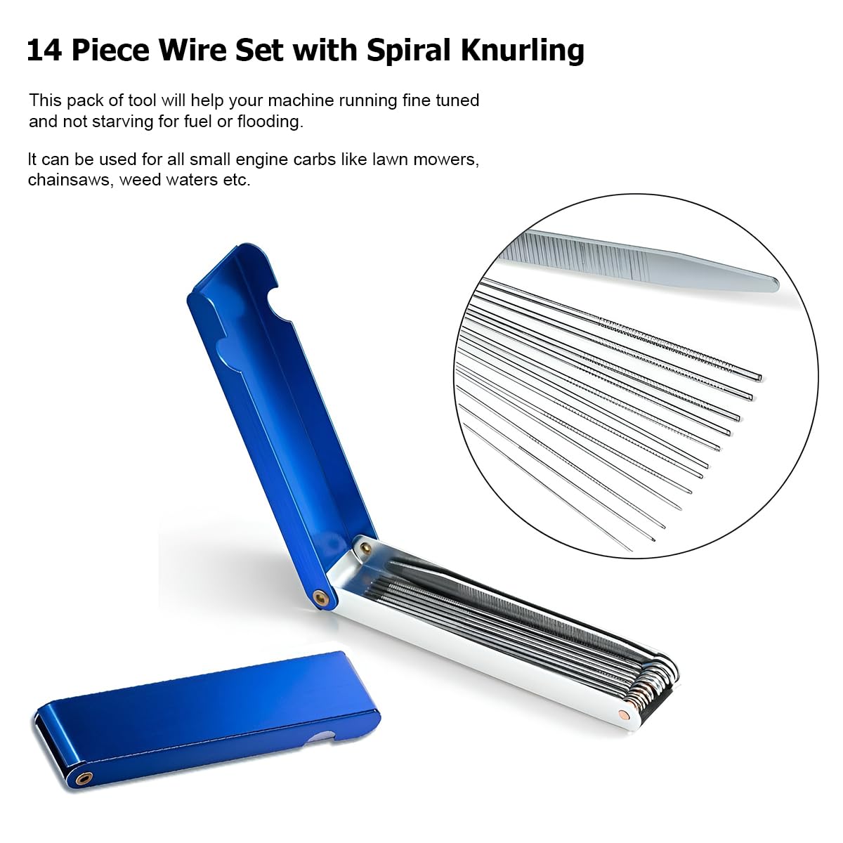 BELOMI Carburetor Cleaning Tool Kit, Carburetor Carbon Dirt Jet Remove Cleaner, Torch Tip Cleaner Repair Tools Set, 12 Cleaning