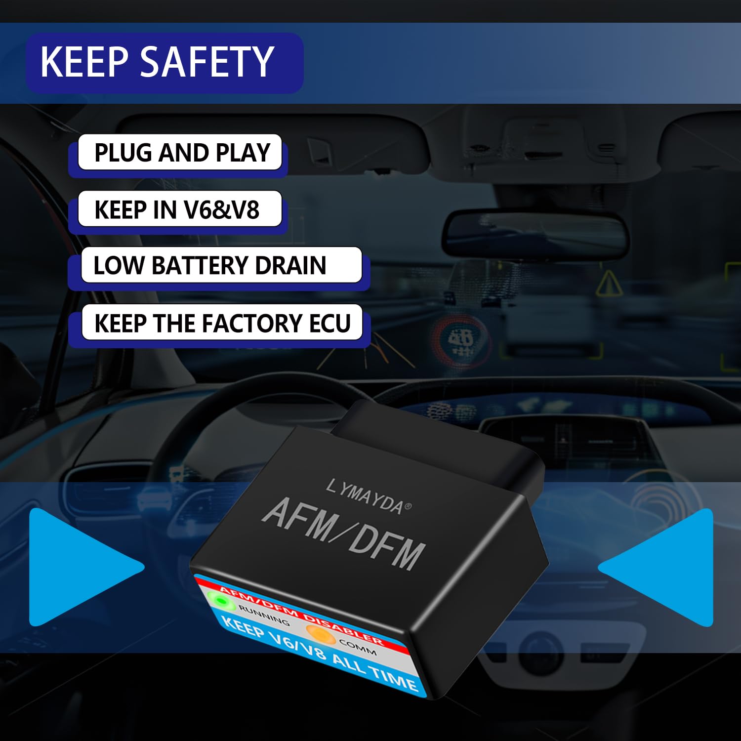 Afm/Dfm Disabler Active Fuel Management Disable Device Compatible With V6 & V8 Gm Vehicles Fits For Chevy 5.3 Silverado (Chevy Tahoe Gmc Sierra Yukon Cadillac Escalade Etc) 3.6L 4.3L 5.3L 6.0L 6.2L