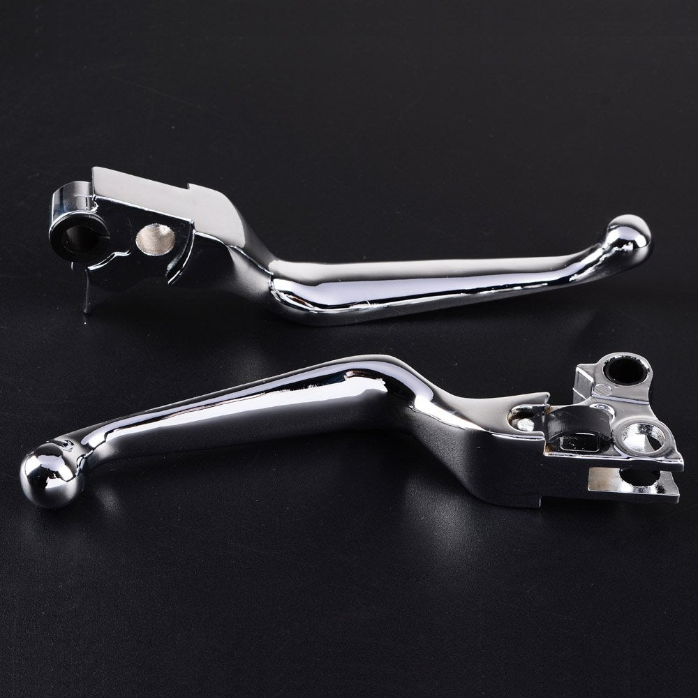 2X Chrome Brake Clutch Hand Levers Fit Harley Davidson Dyna Xl Sportster 883 1200 Softail Fat Boy Road King