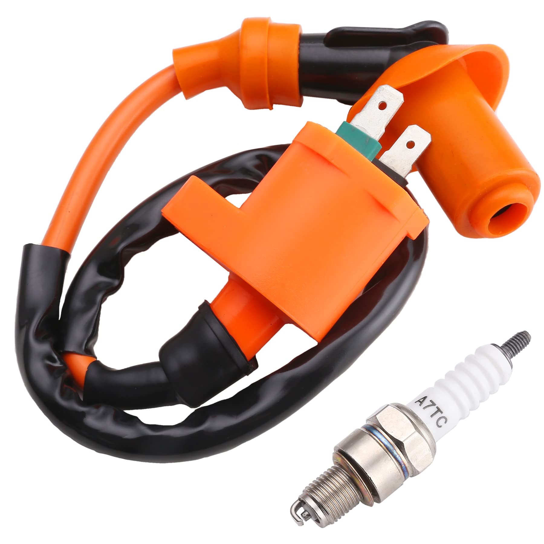 Stylemafia High Performance Racing Ignition Coil Electrode Spark Plug fit for GY6 50cc 150cc 125cc 150cc Chinese ATV Moped Scoot